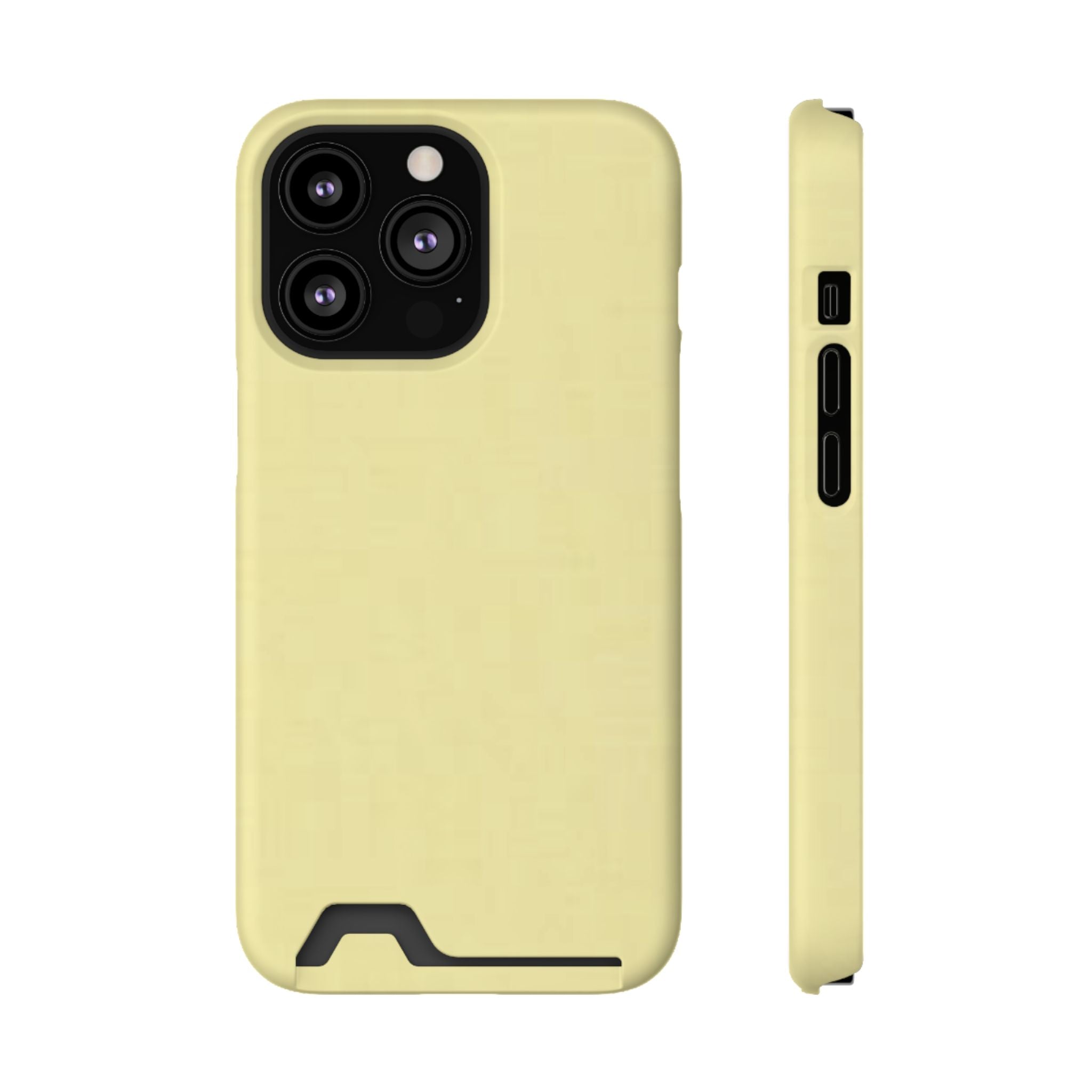 Pale Yellow Card-Holder Phone Case