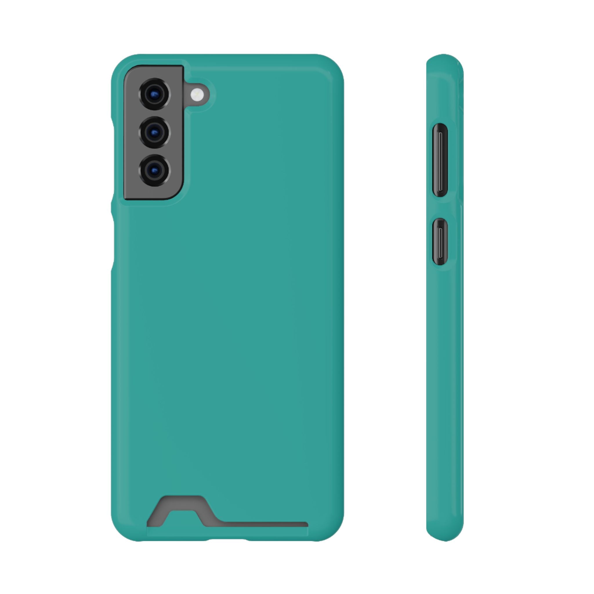 Teal Card-Holder Phone Case