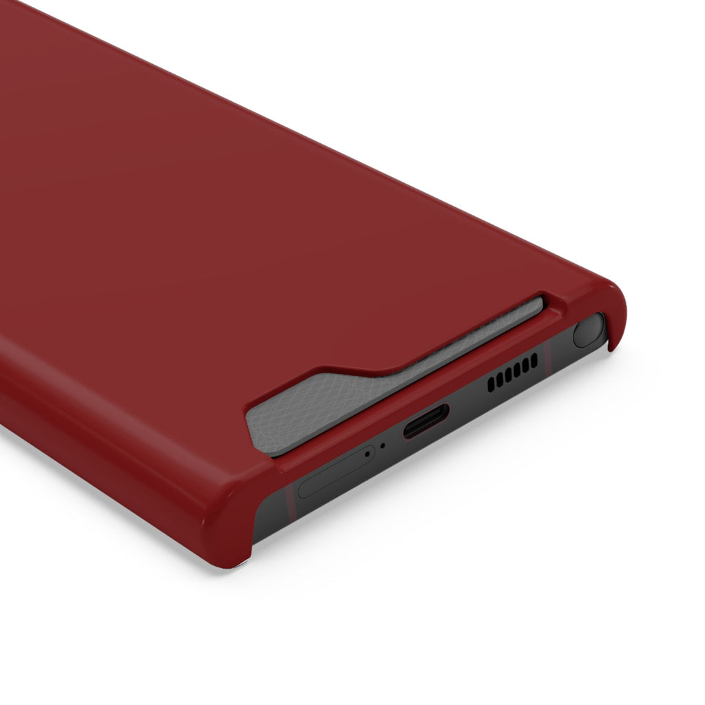 Dark Red Card-Holder Phone Case