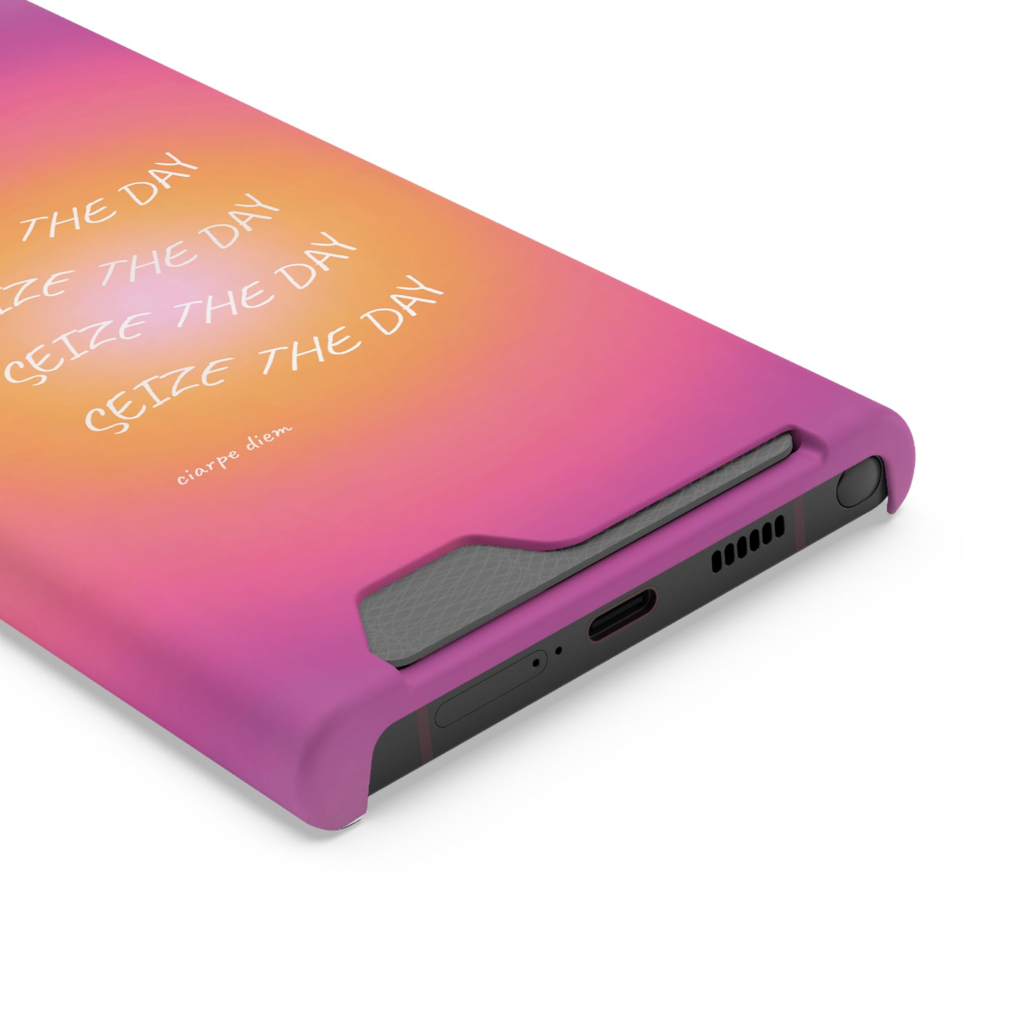 Sunburst 'Seize the Day' Phone Case with Card Holder