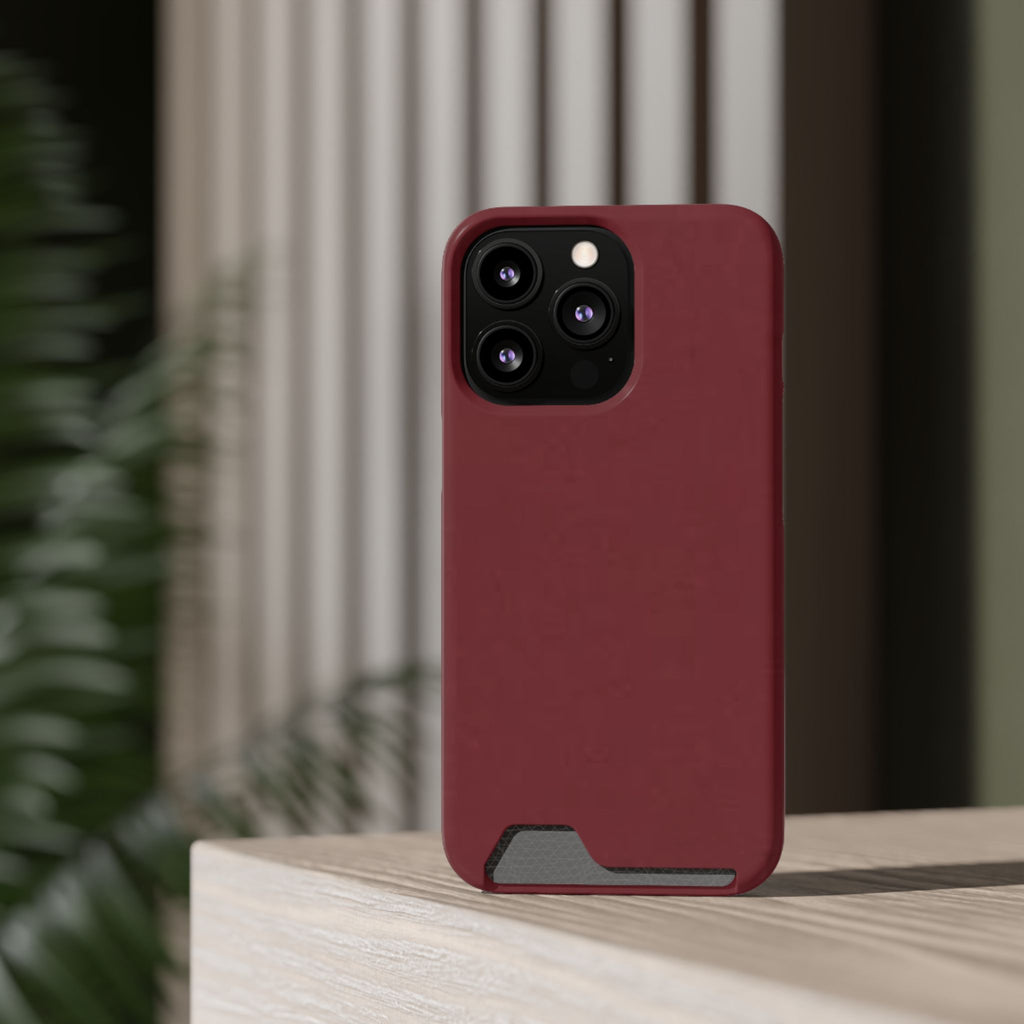 Dark Cherry Card Holder Phone Case