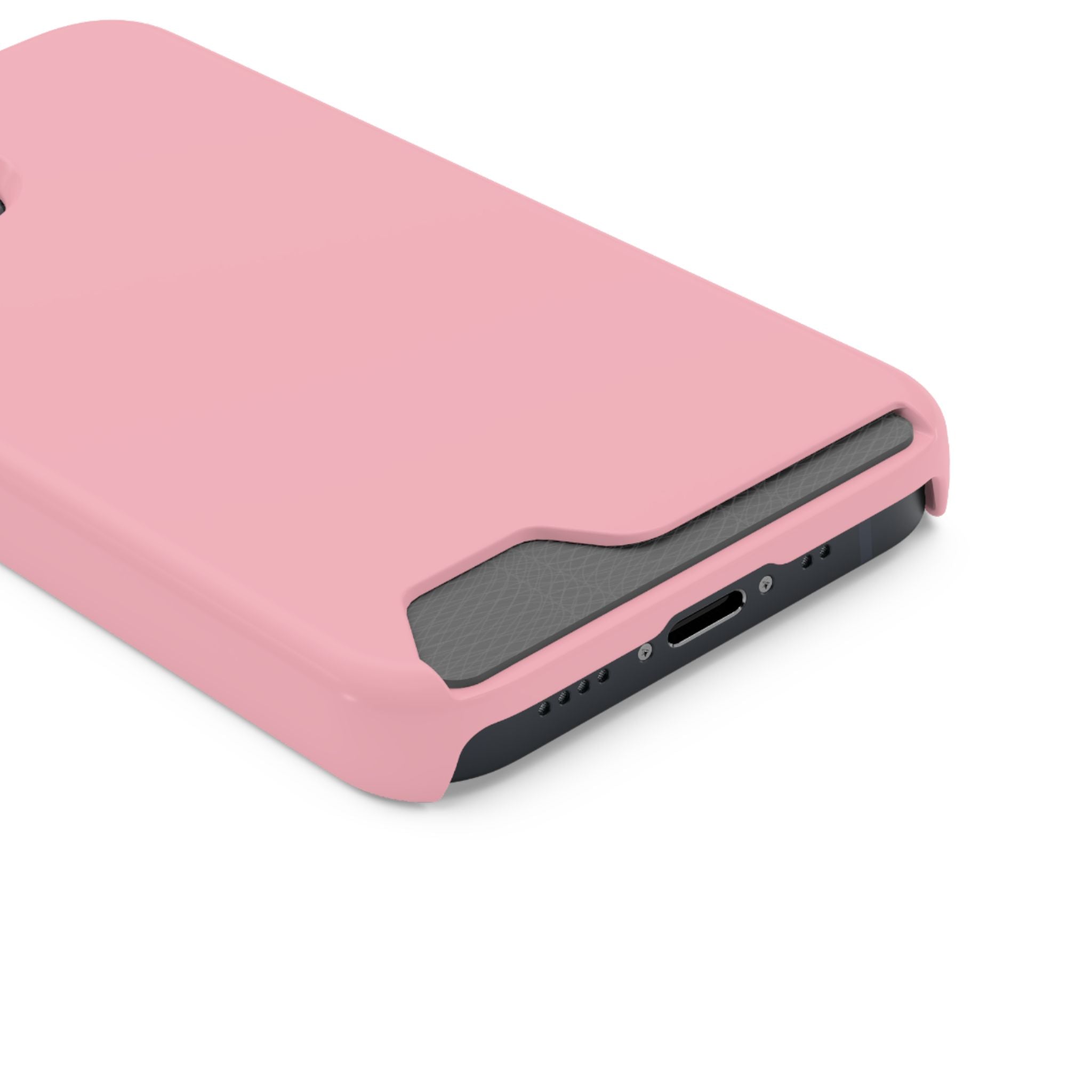 Pink Phone Case with Built-In Card Holder