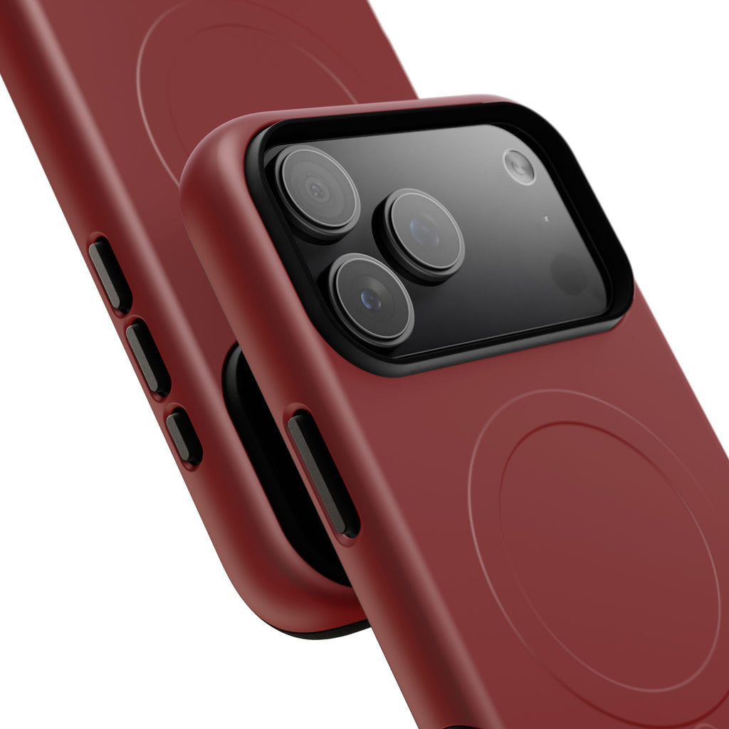 Dark Red MagSafe Protective Phone Case