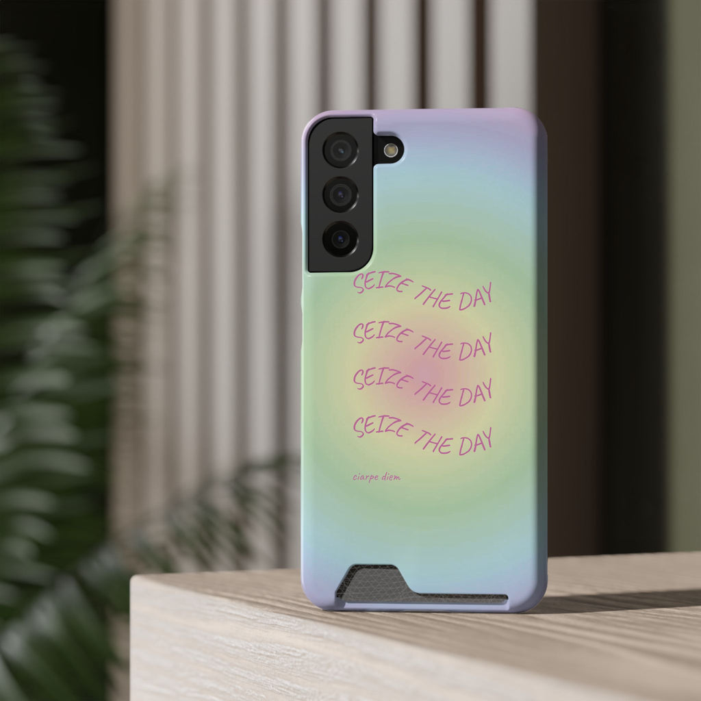 Bermuda Halo 'Seize The Day' Card Holder Phone Case