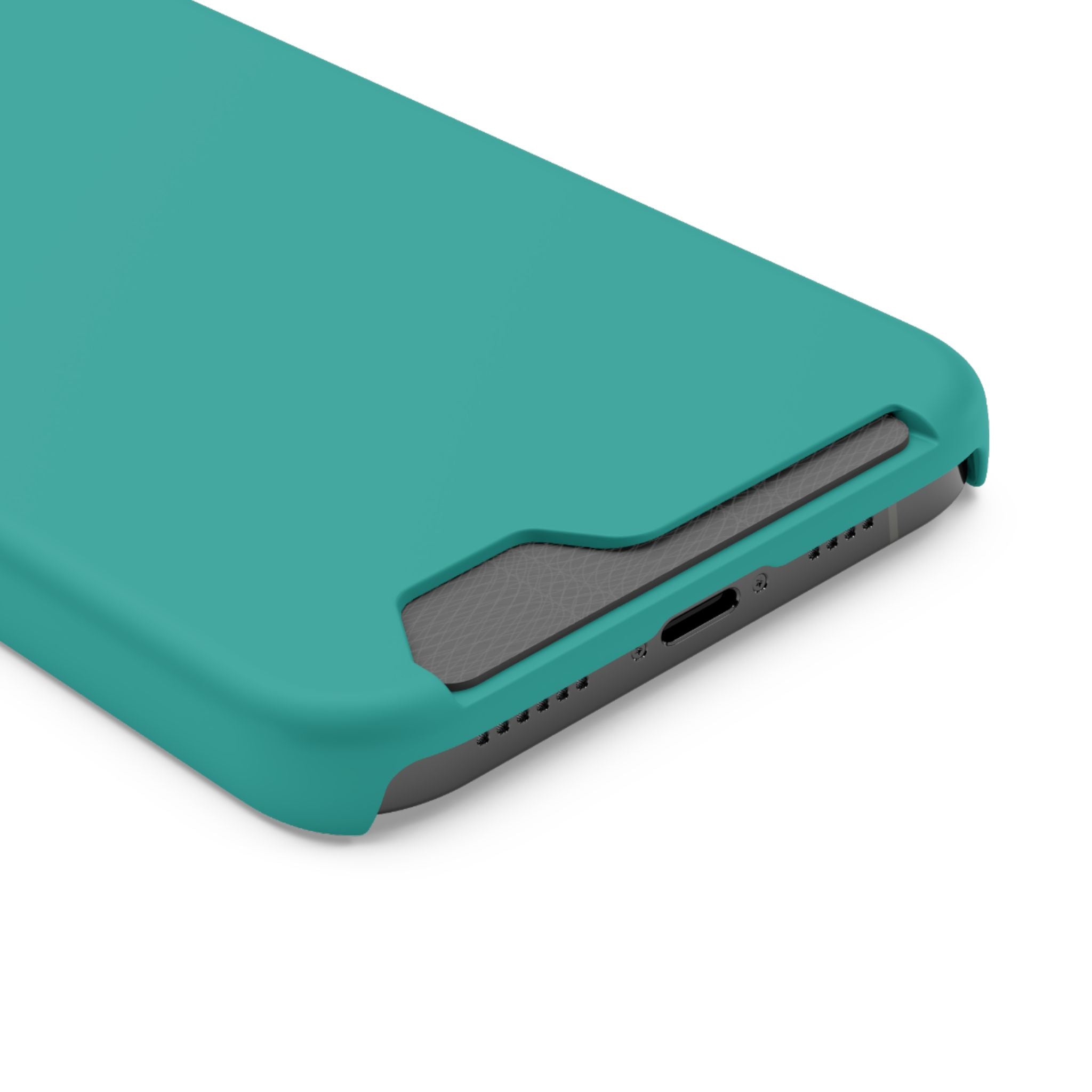 Teal Card-Holder Phone Case