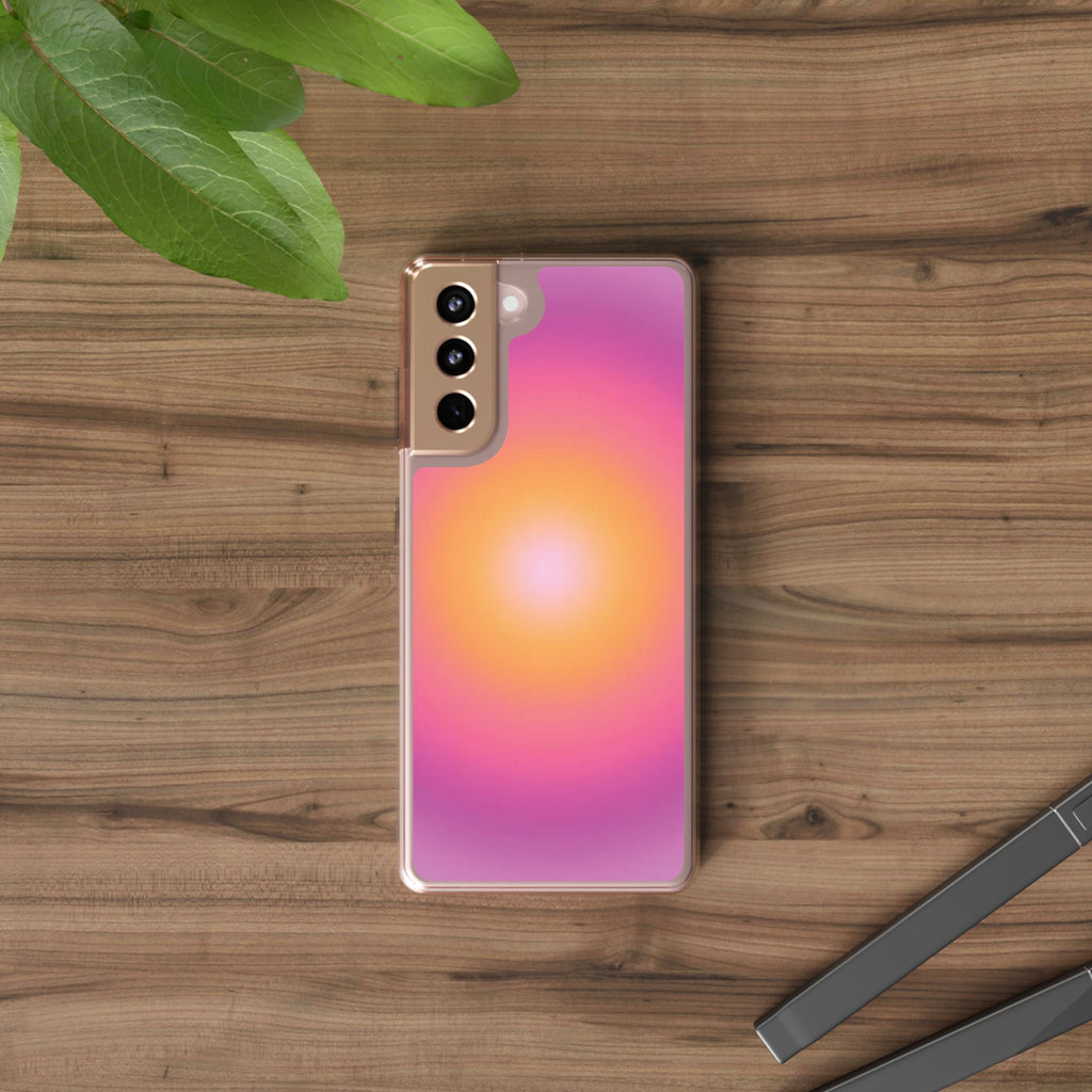 Sunset Gradient Clear Protective Cover