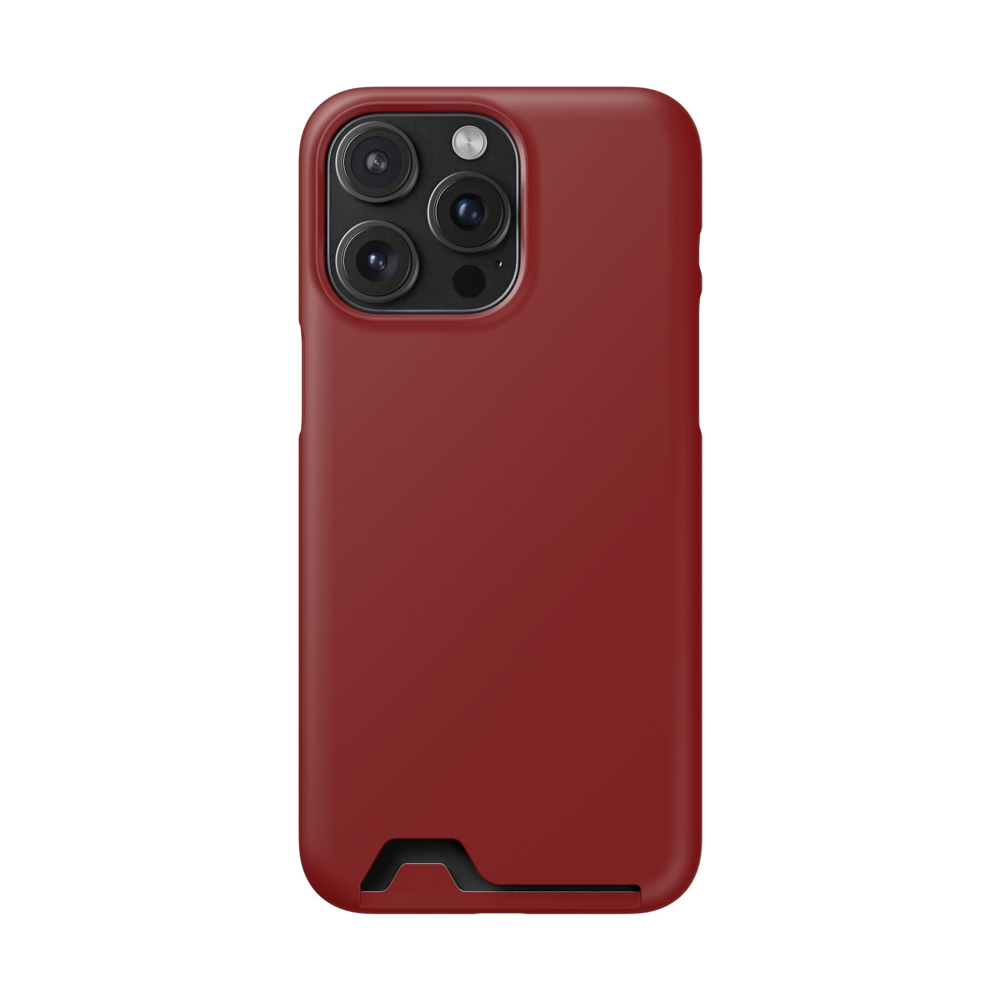 Dark Red Card-Holder Phone Case