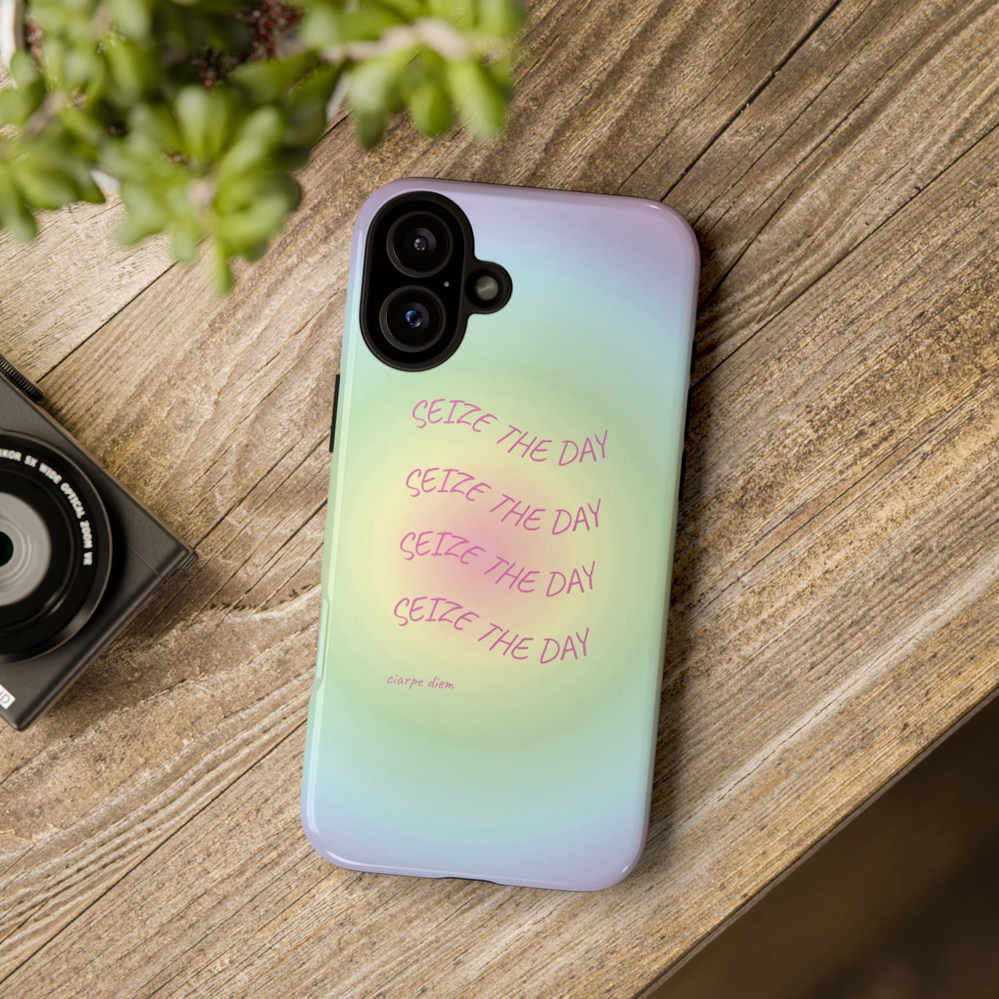 Bermuda Halo Seize The Day Pastel Gradient Tough Phone Case