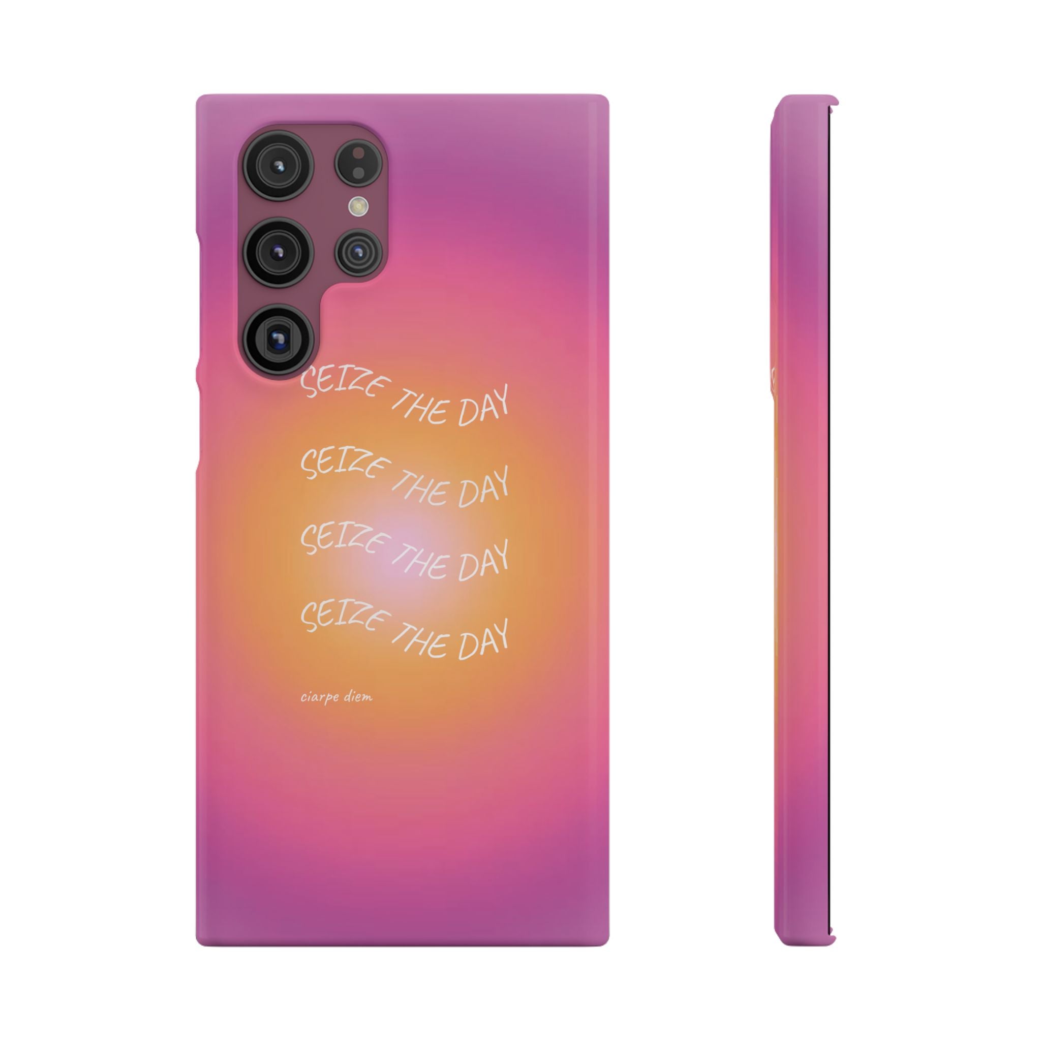 Carpe Diem Sunburst Gradient Snap Phone Case