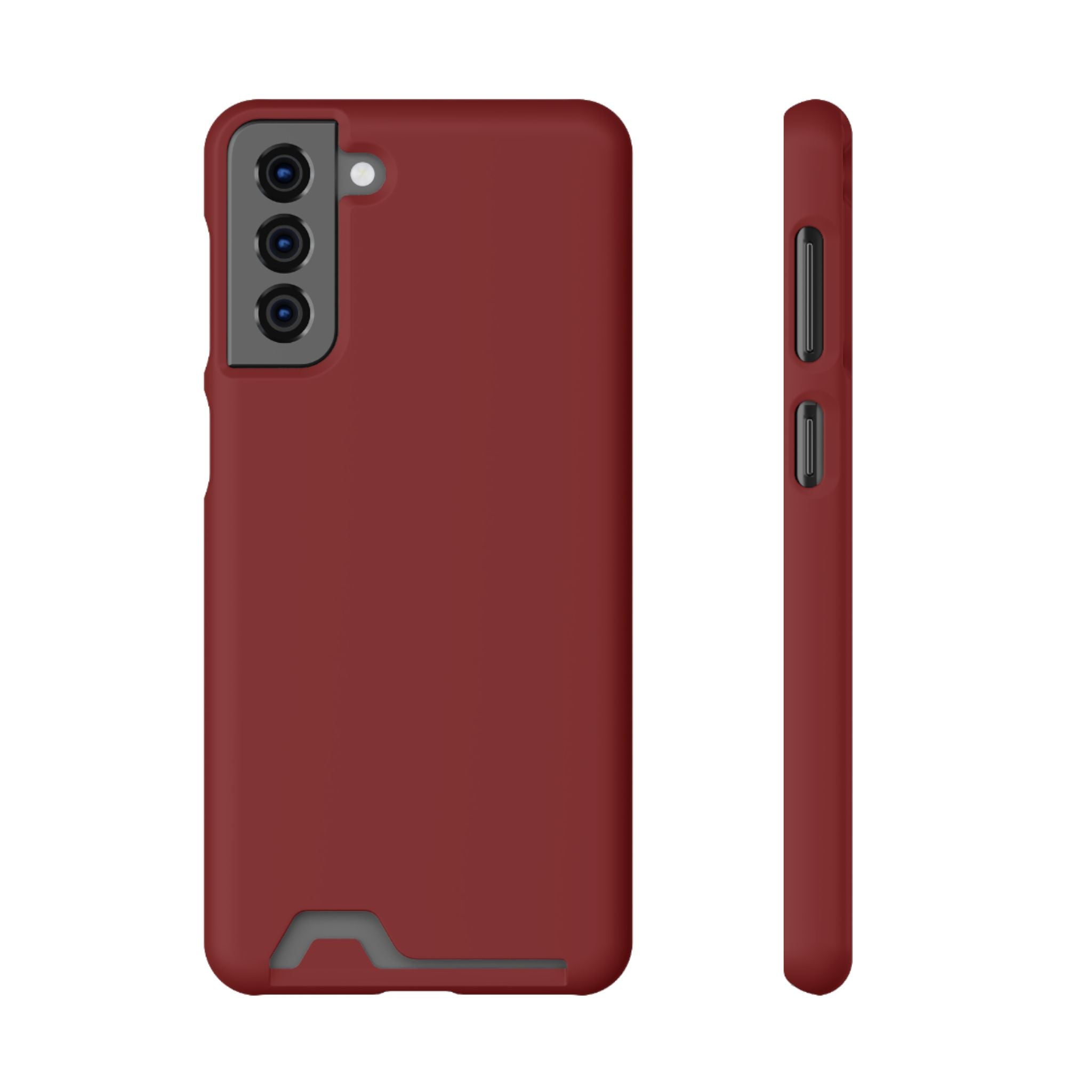 Dark Red Card-Holder Phone Case