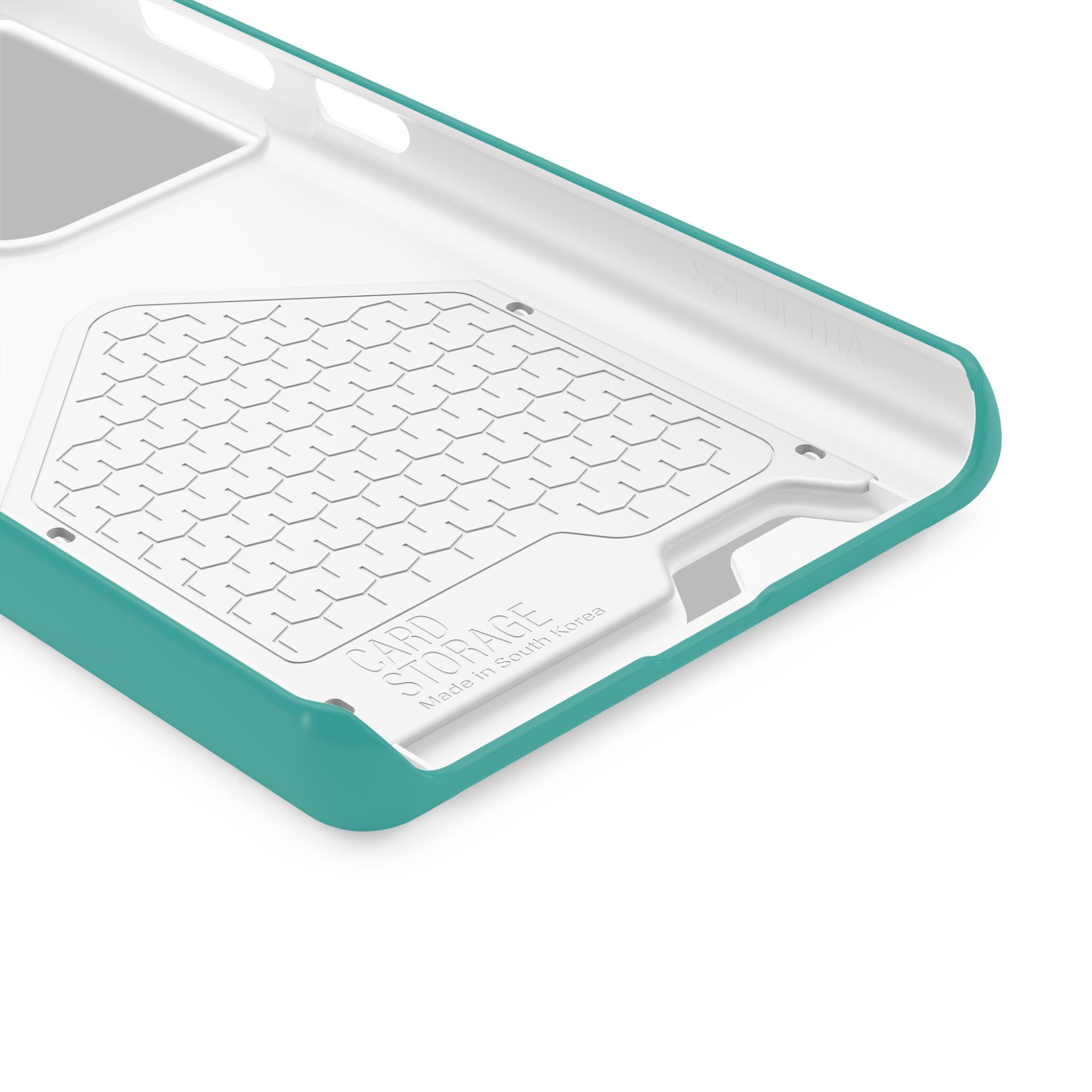 Teal Card-Holder Phone Case