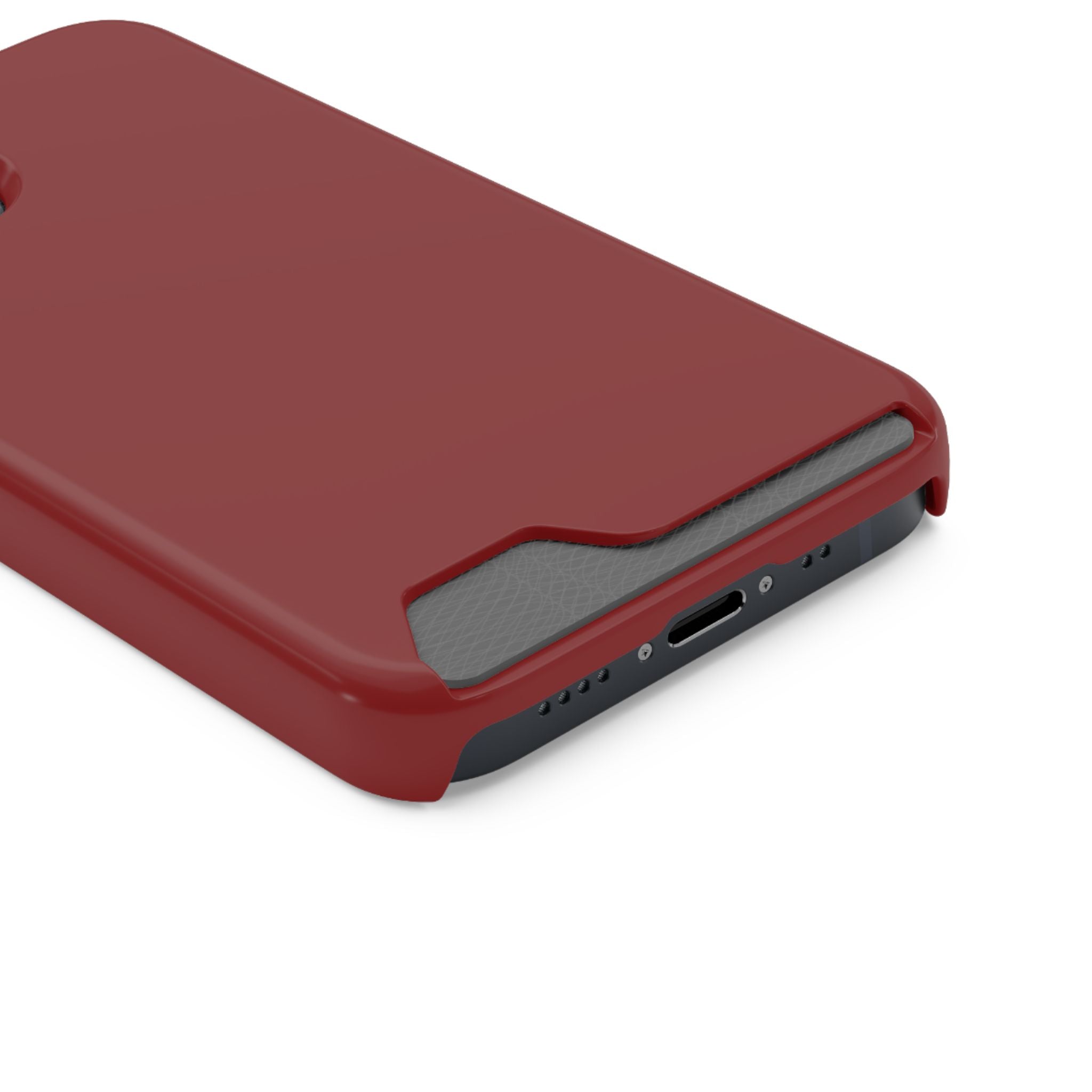 Dark Red Card-Holder Phone Case