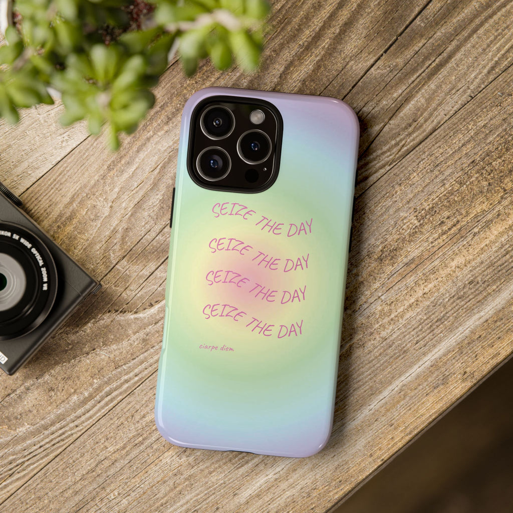 Bermuda Halo Seize The Day Pastel Gradient Tough Phone Case