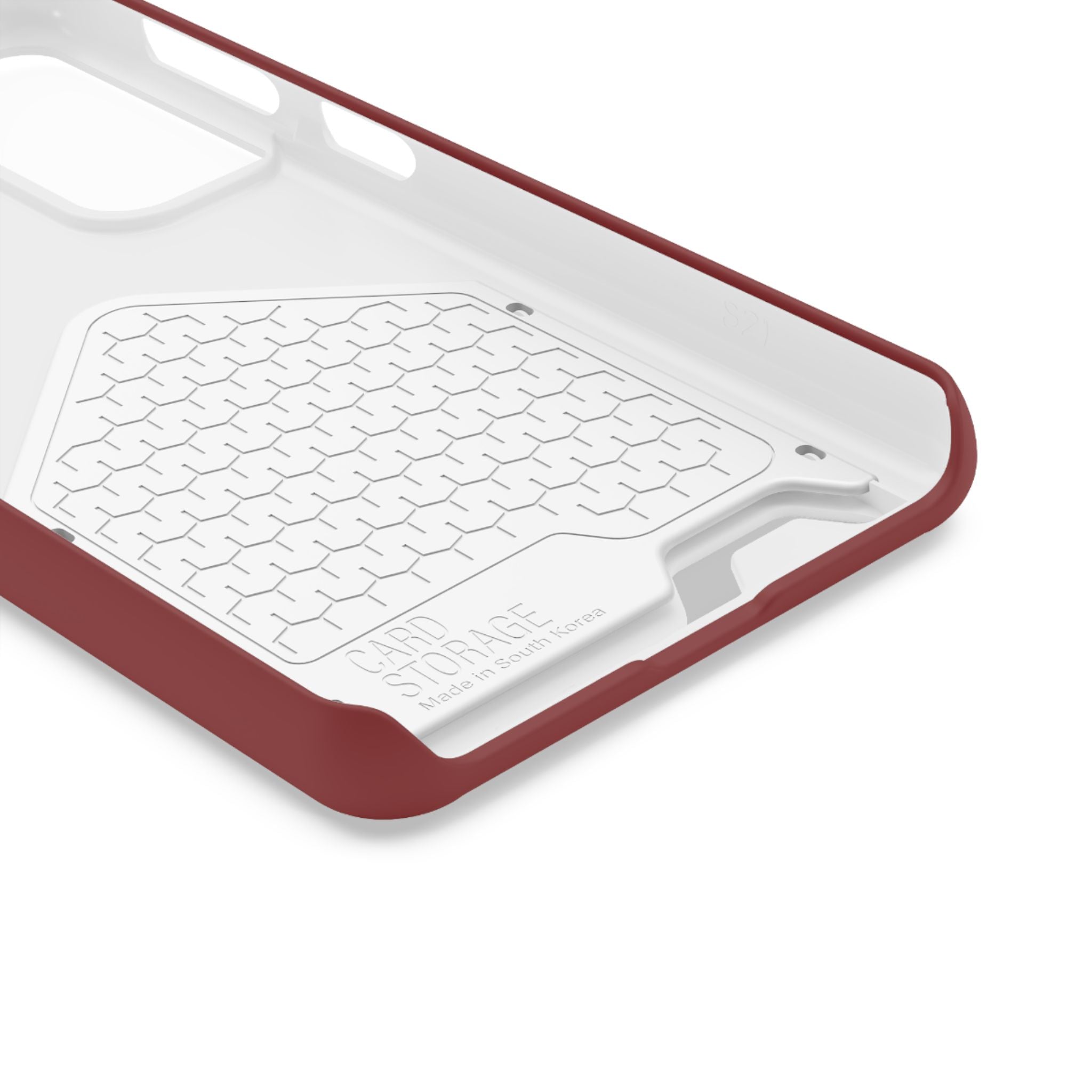 Dark Red Card-Holder Phone Case
