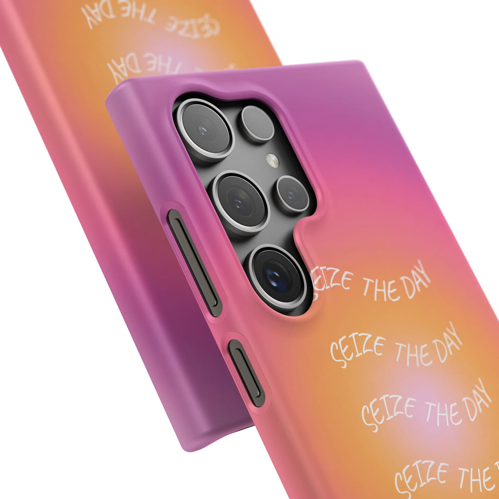 Carpe Diem Sunburst Gradient Snap Phone Case