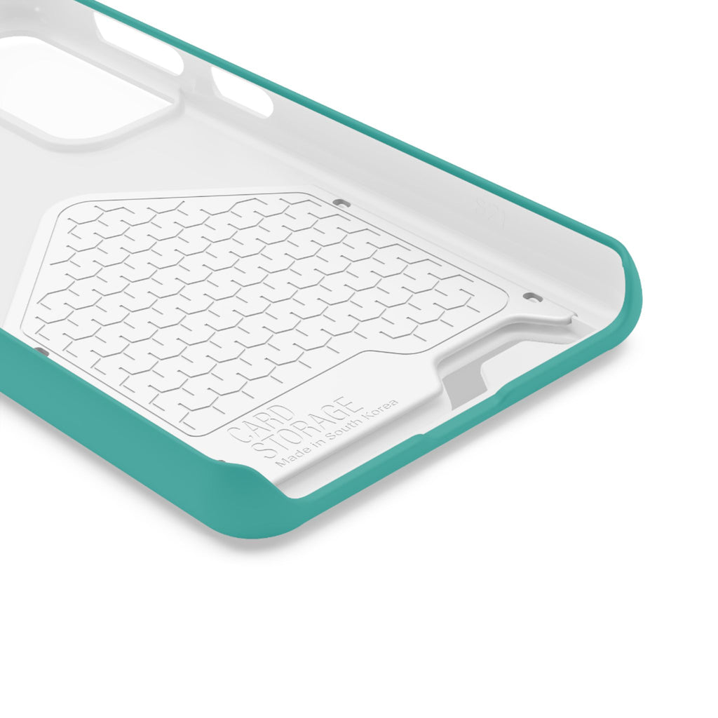 Teal Card-Holder Phone Case