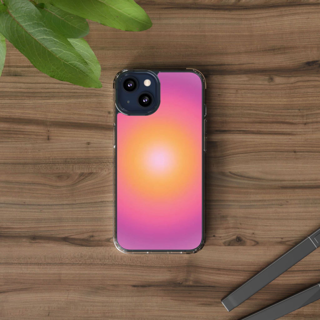 Sunset Gradient Clear Protective Cover