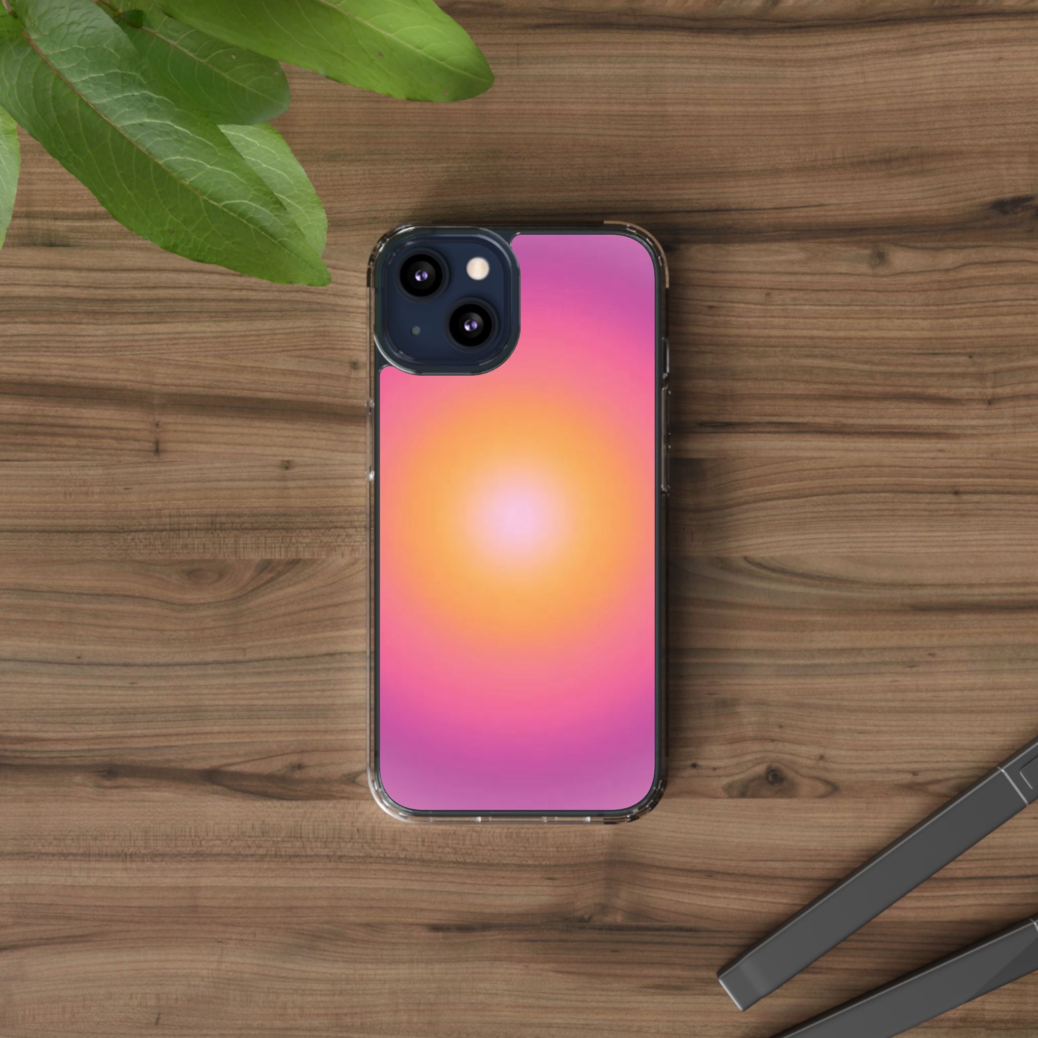Sunset Gradient Clear Protective Cover