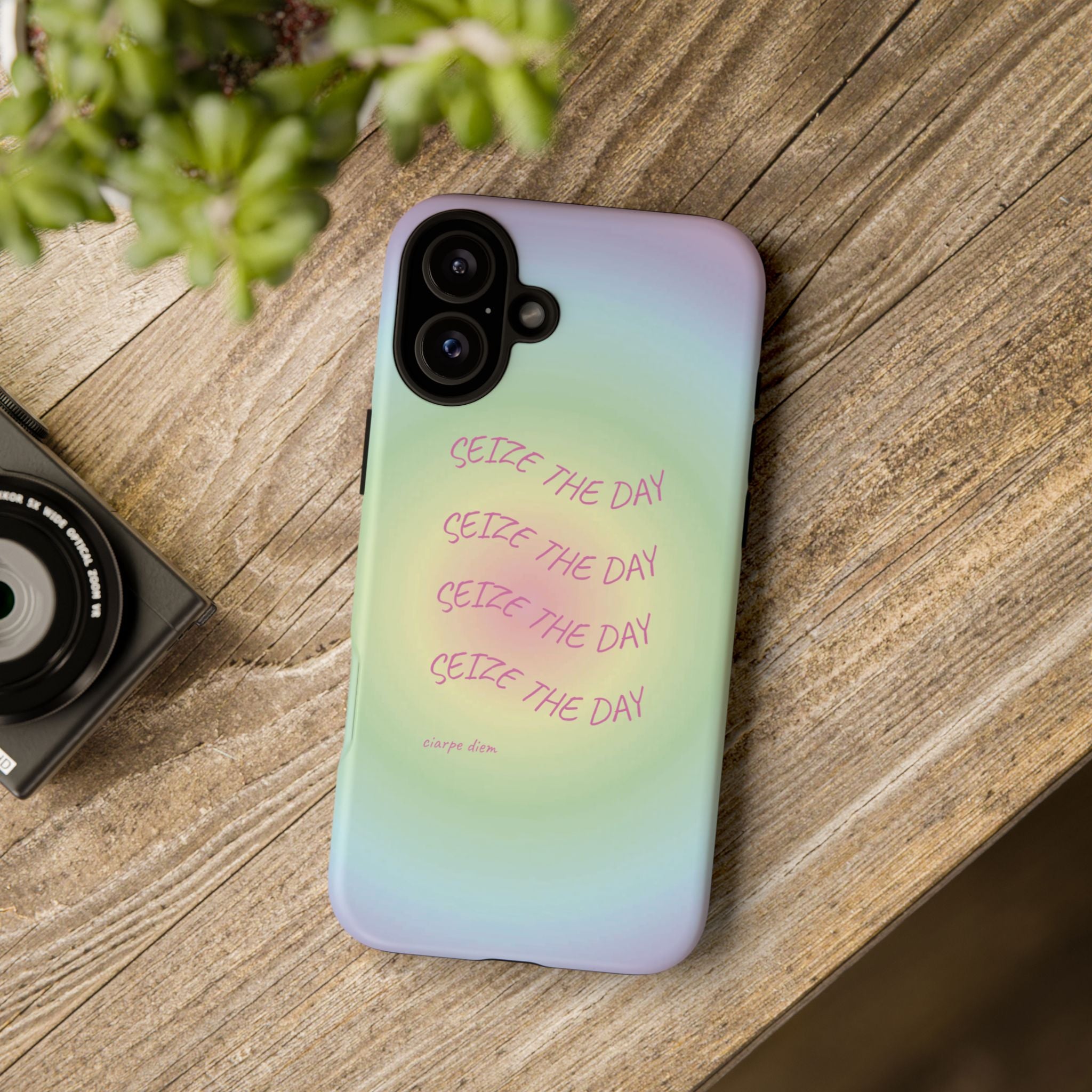 Bermuda Halo Seize The Day Pastel Gradient Tough Phone Case