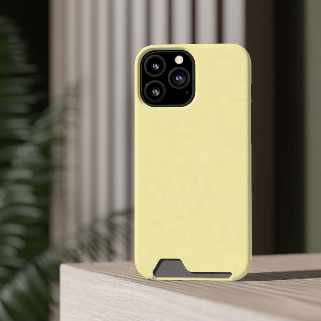 Pale Yellow Card-Holder Phone Case