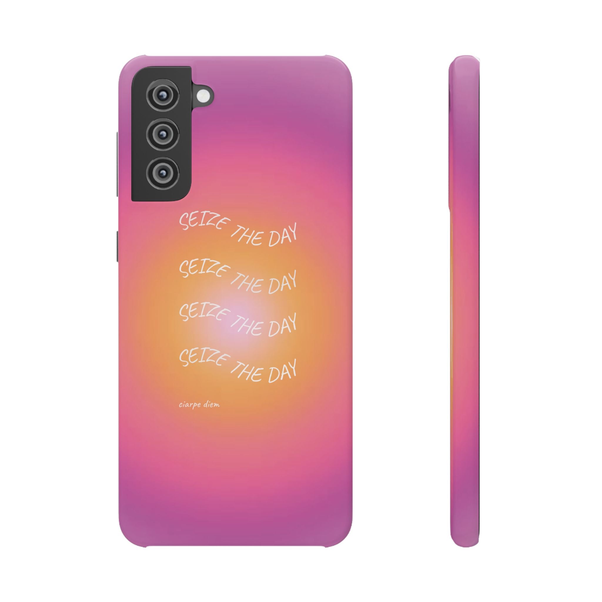 Carpe Diem Sunburst Gradient Snap Phone Case