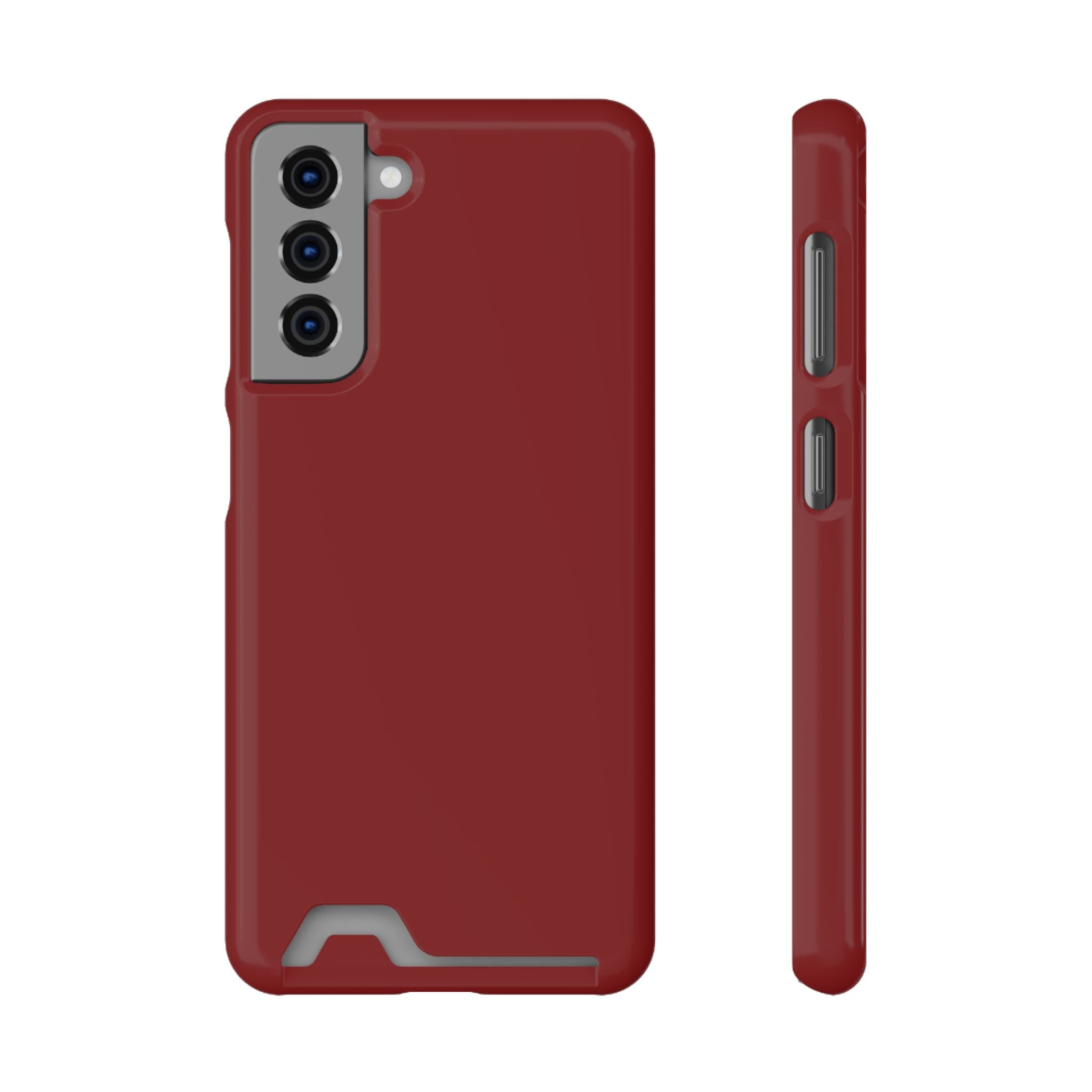 Dark Red Card-Holder Phone Case