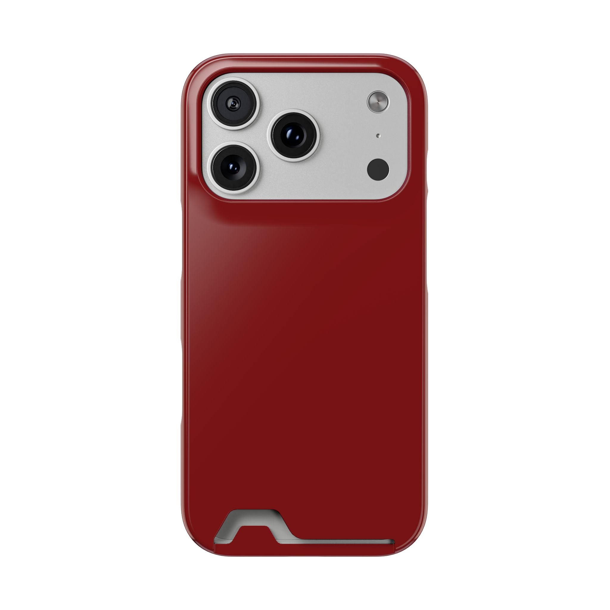 Dark Red Card-Holder Phone Case