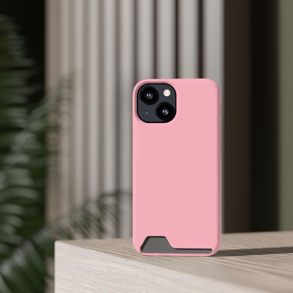Pink Phone Case with Built-In Card Holder