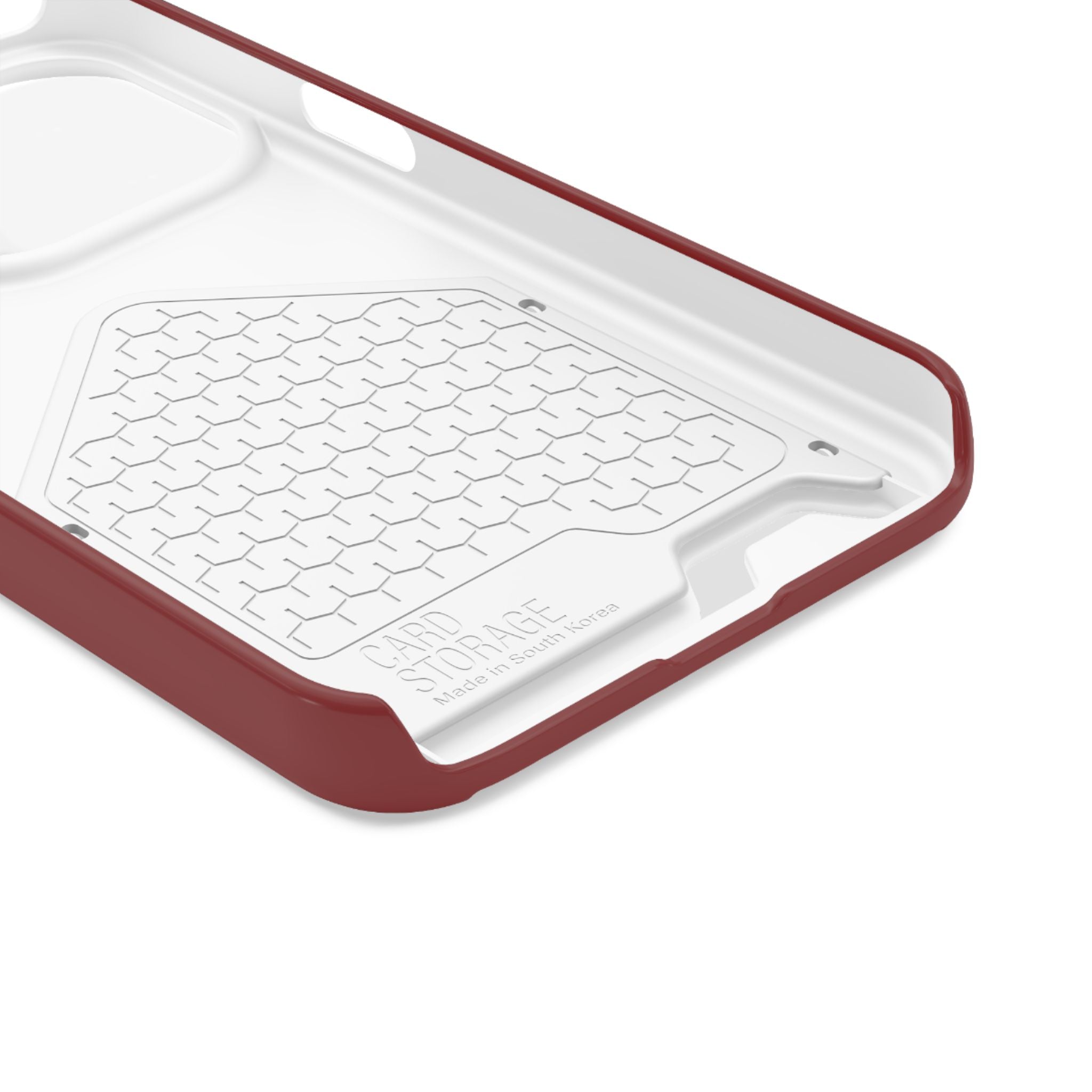 Dark Red Card-Holder Phone Case