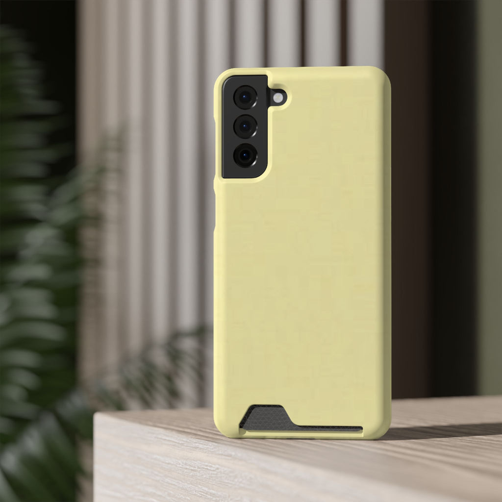 Pale Yellow Card-Holder Phone Case
