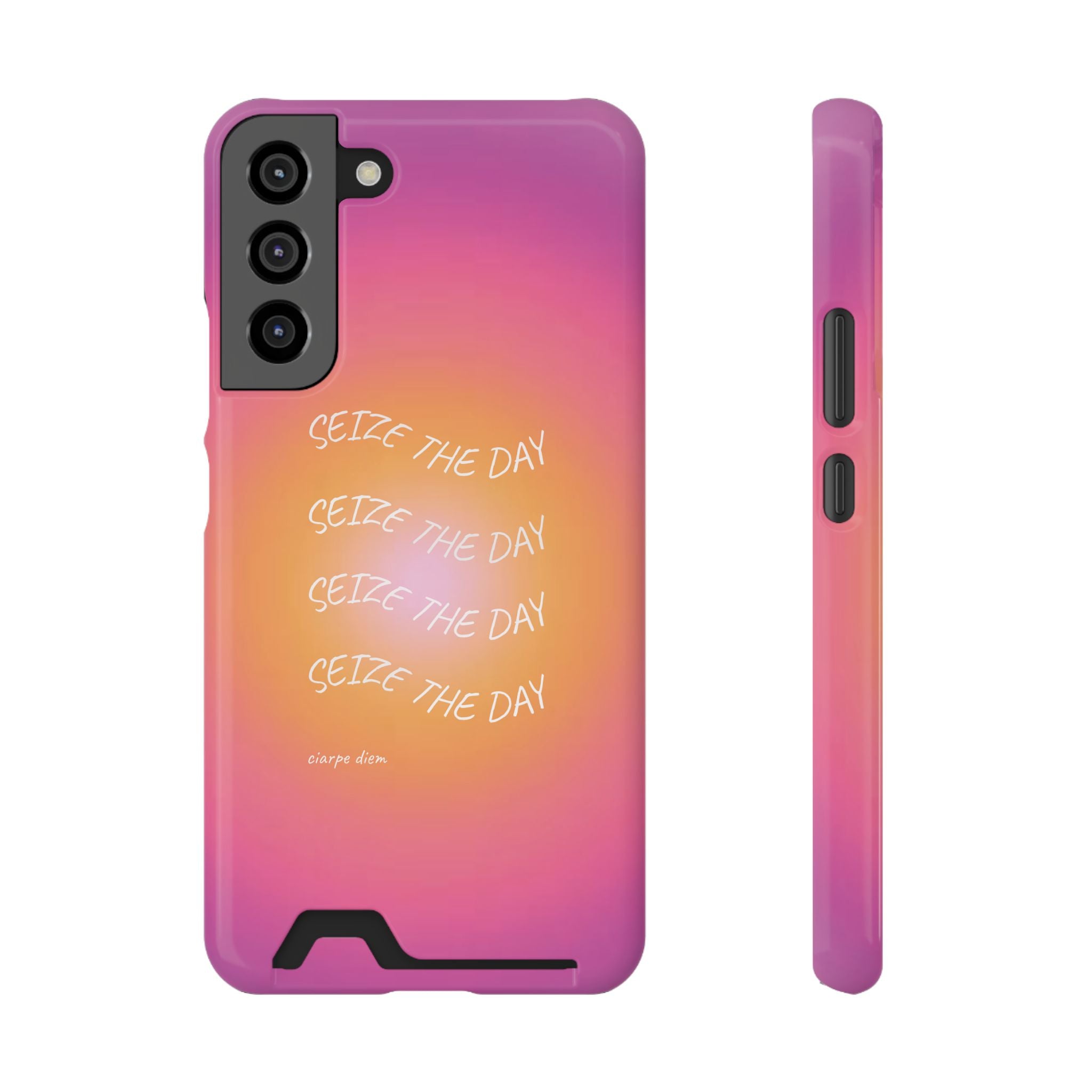 Sunburst 'Seize the Day' Phone Case with Card Holder