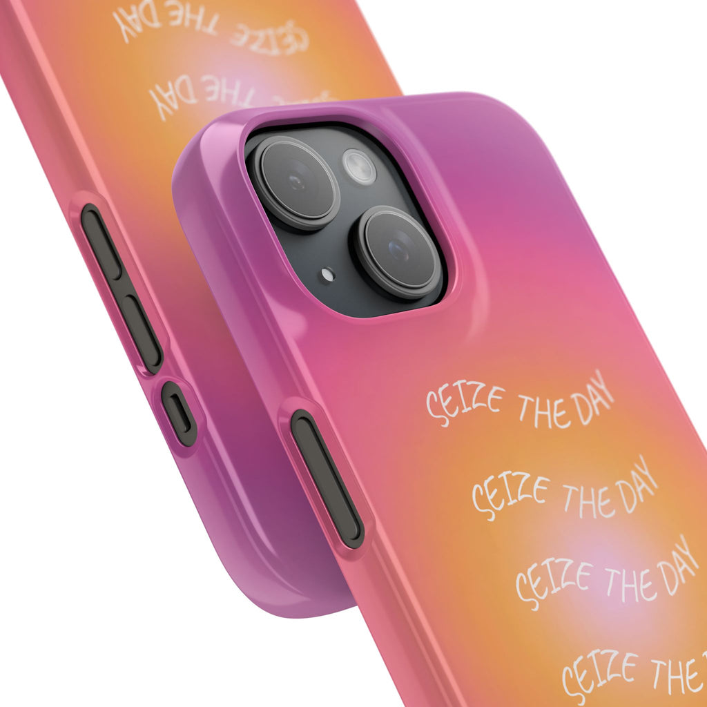 Carpe Diem Sunburst Gradient Snap Phone Case