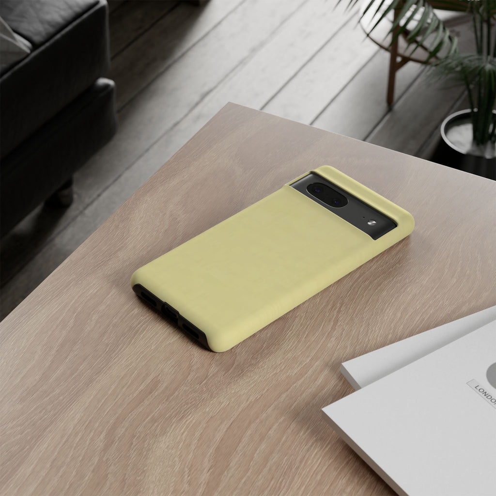 Pale Yellow Protective Phone Case