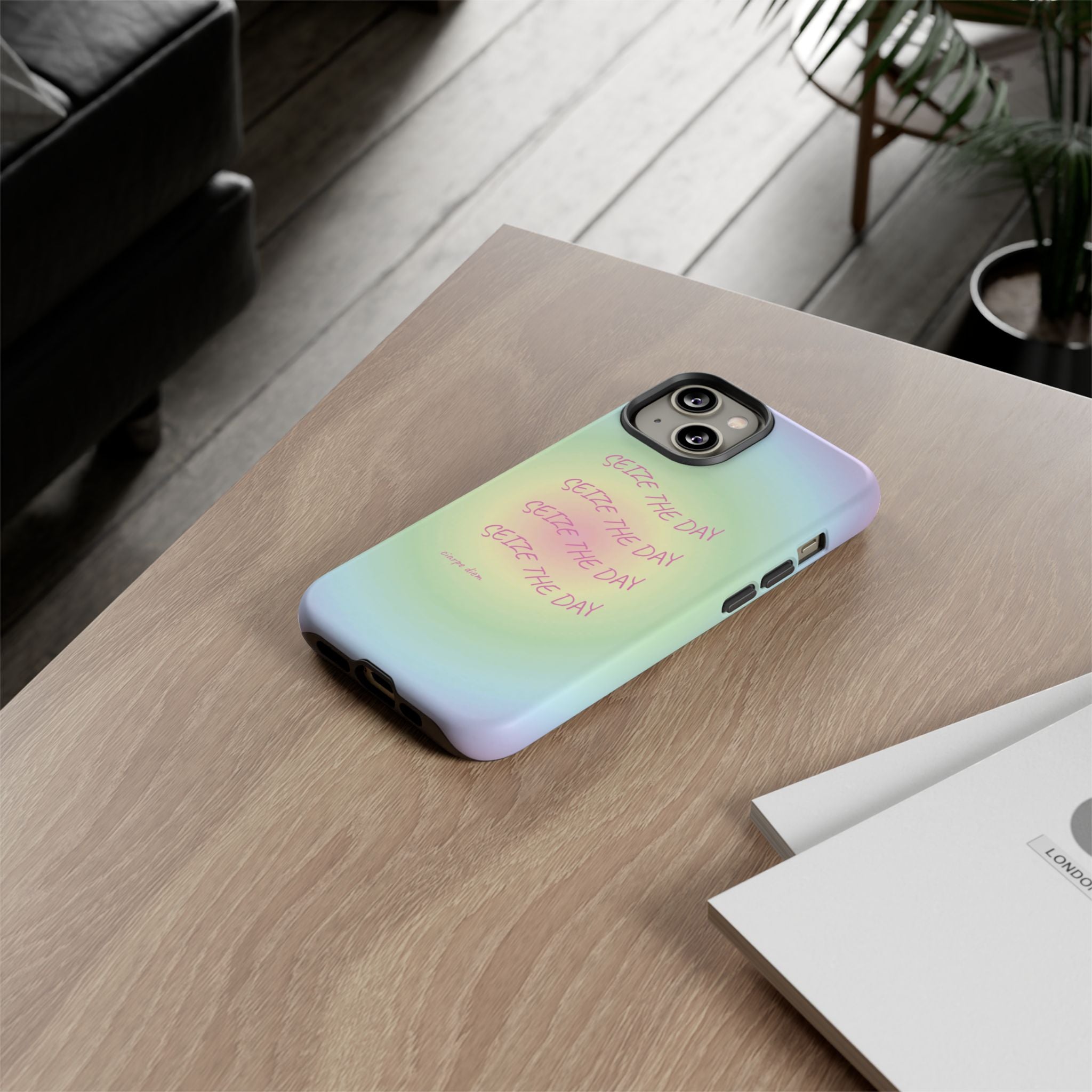 Bermuda Halo Seize The Day Pastel Gradient Tough Phone Case
