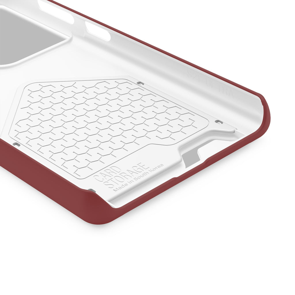 Dark Red Card-Holder Phone Case