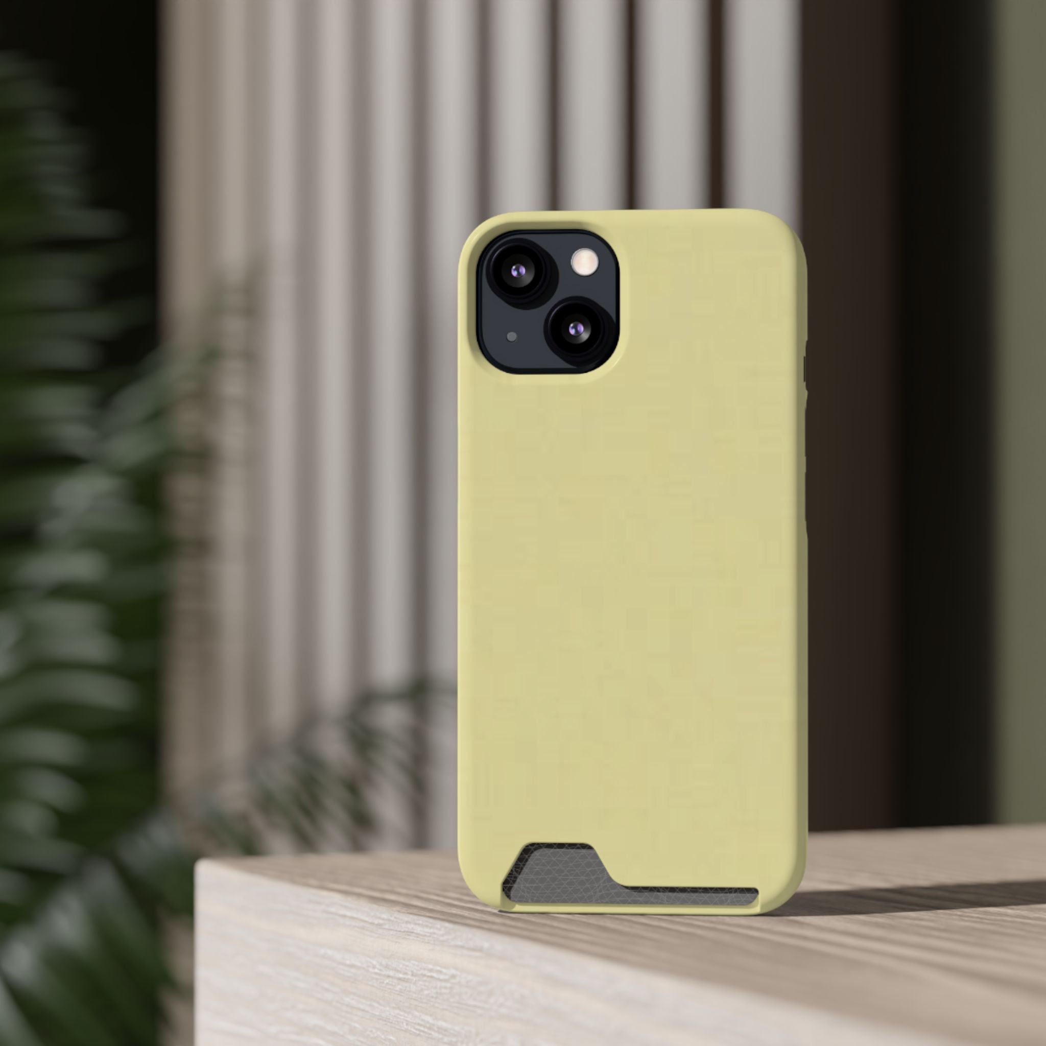 Pale Yellow Card-Holder Phone Case