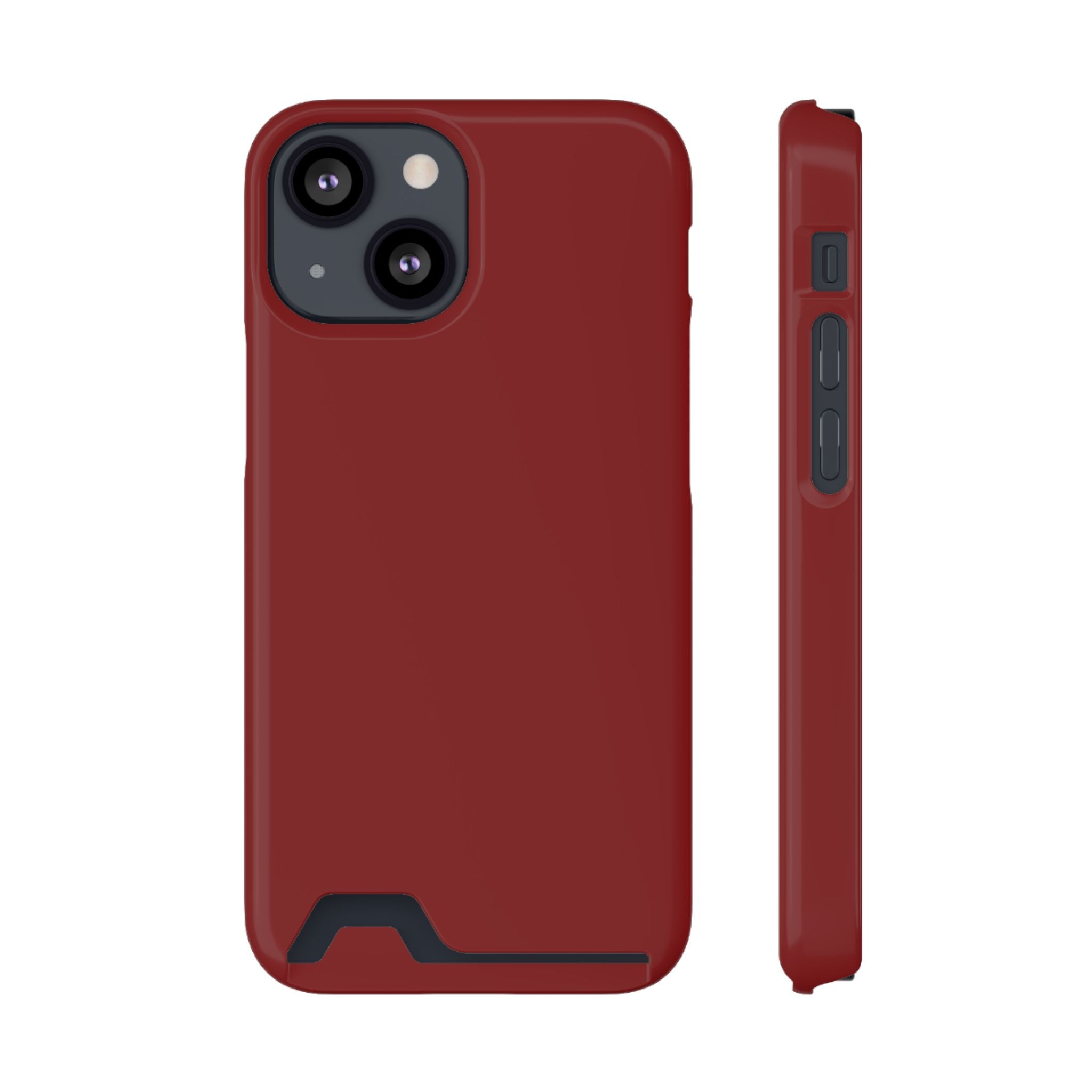 Dark Red Card-Holder Phone Case