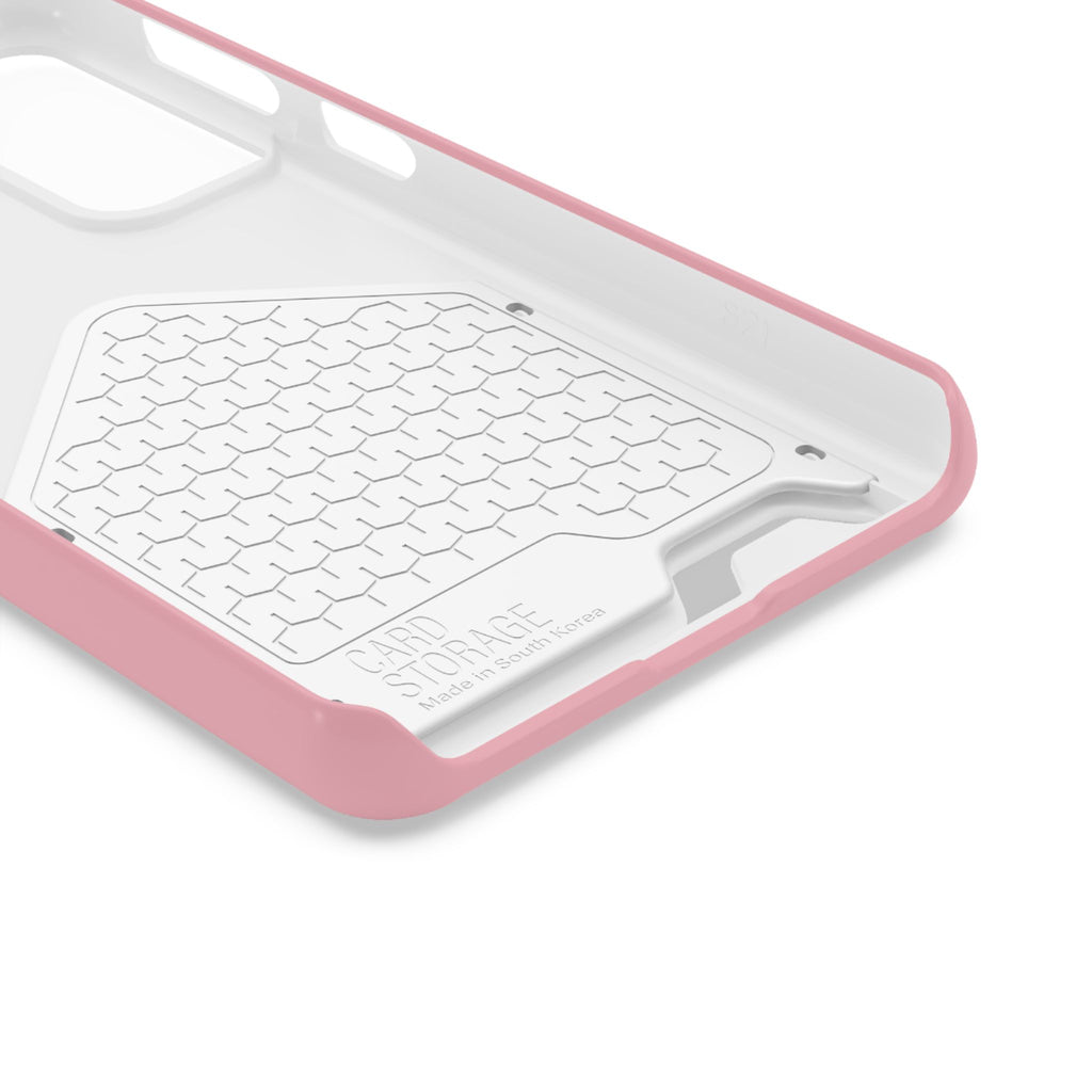 Pink Phone Case with Built-In Card Holder