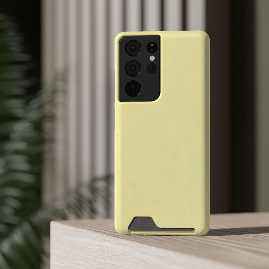 Pale Yellow Card-Holder Phone Case