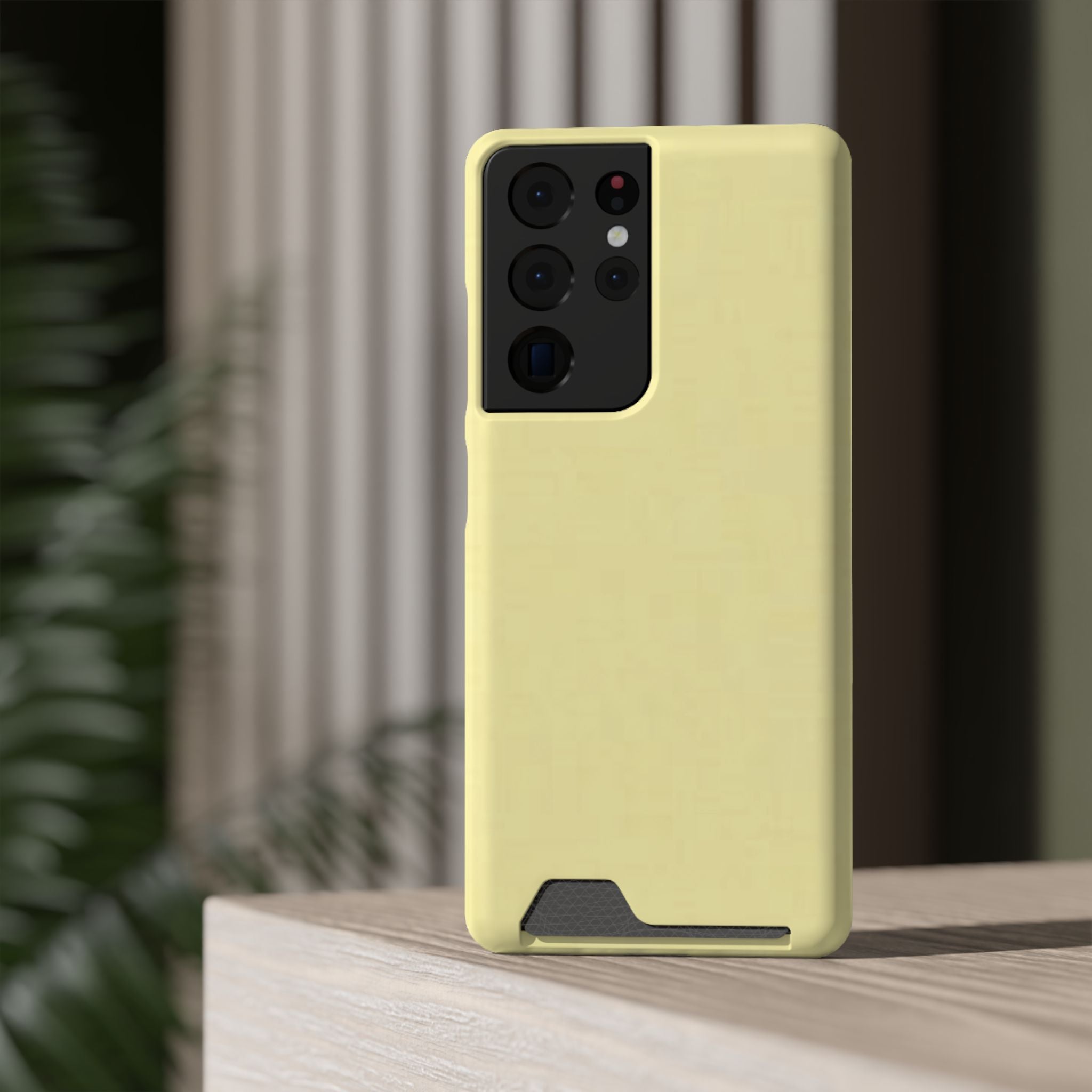 Pale Yellow Card-Holder Phone Case