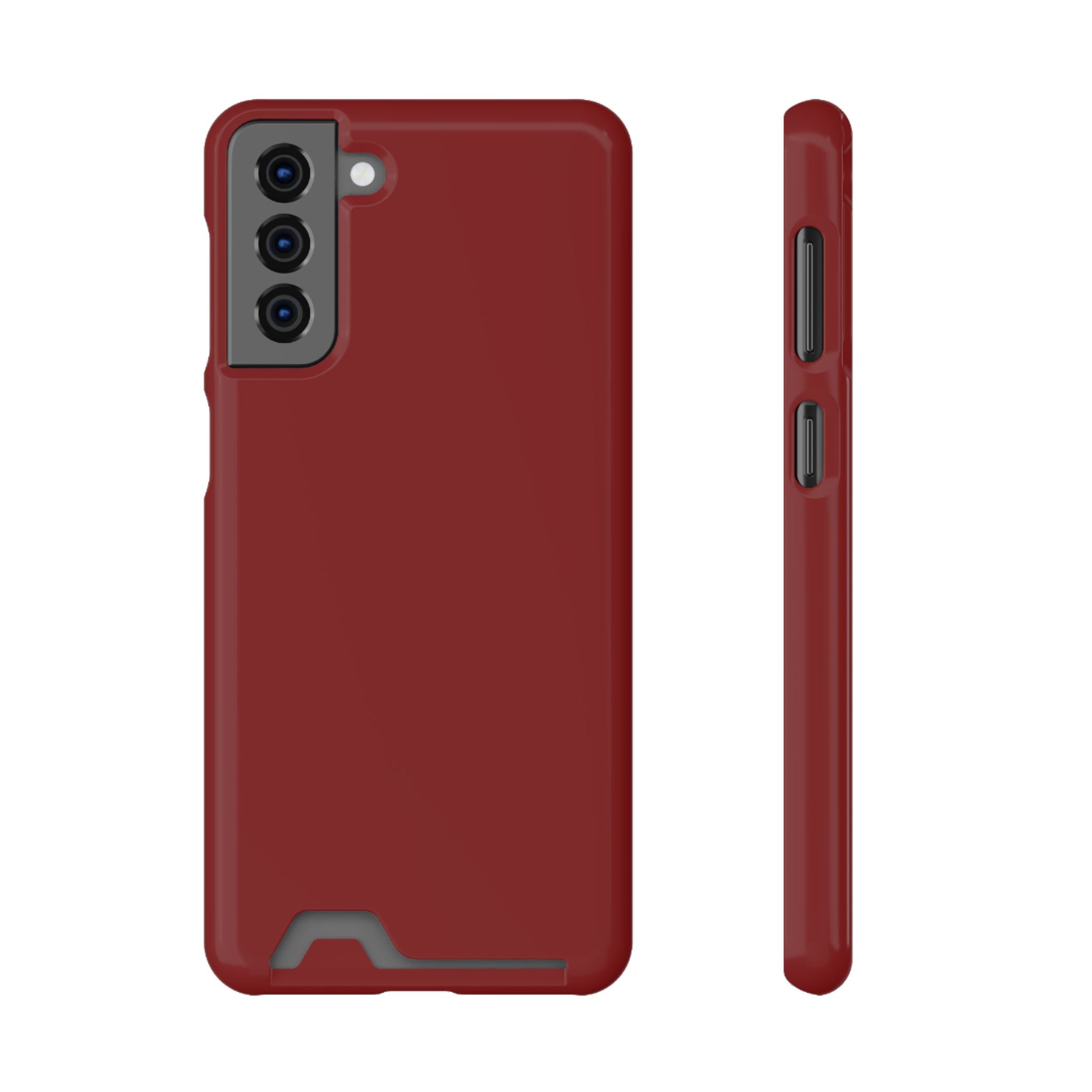 Dark Red Card-Holder Phone Case