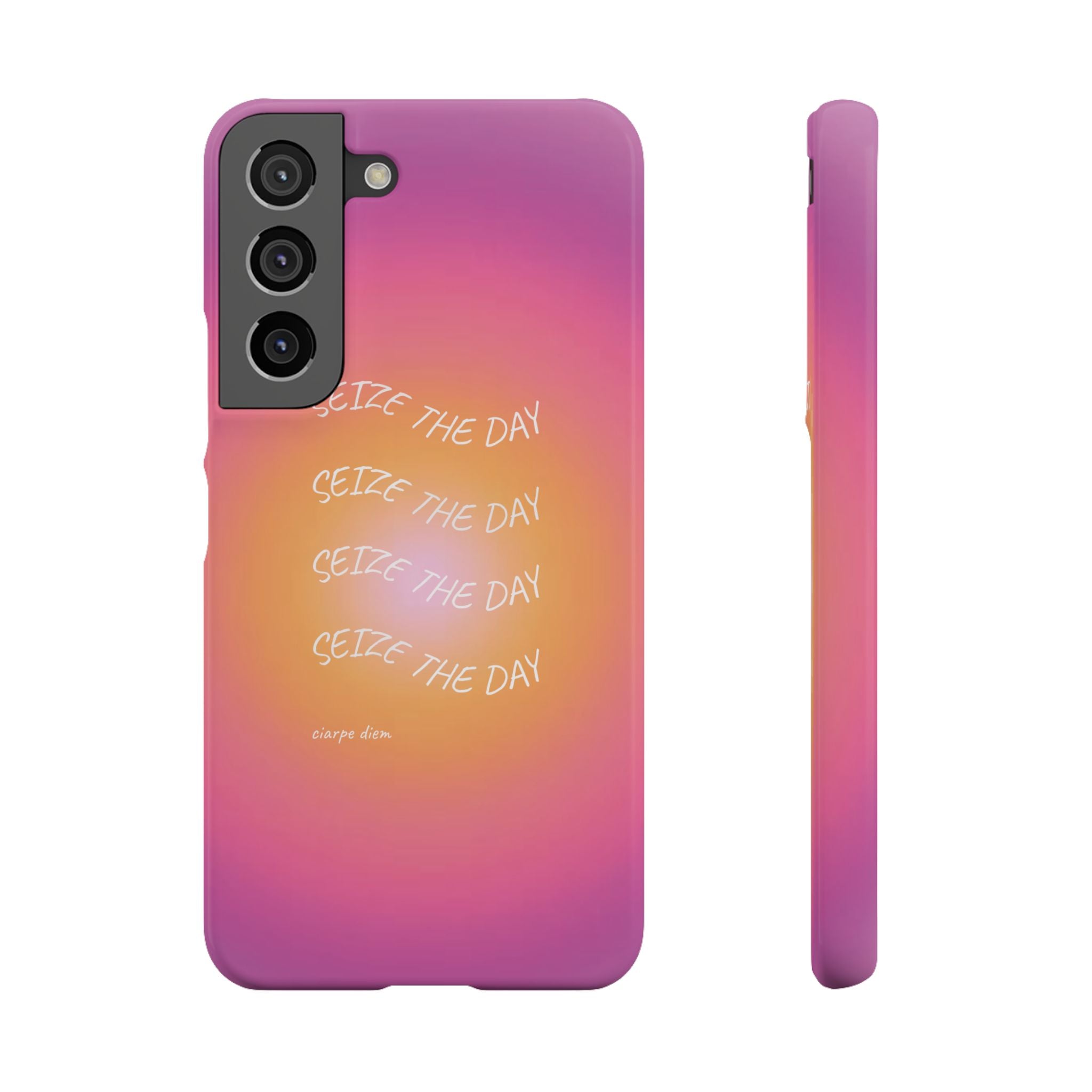 Carpe Diem Sunburst Gradient Snap Phone Case