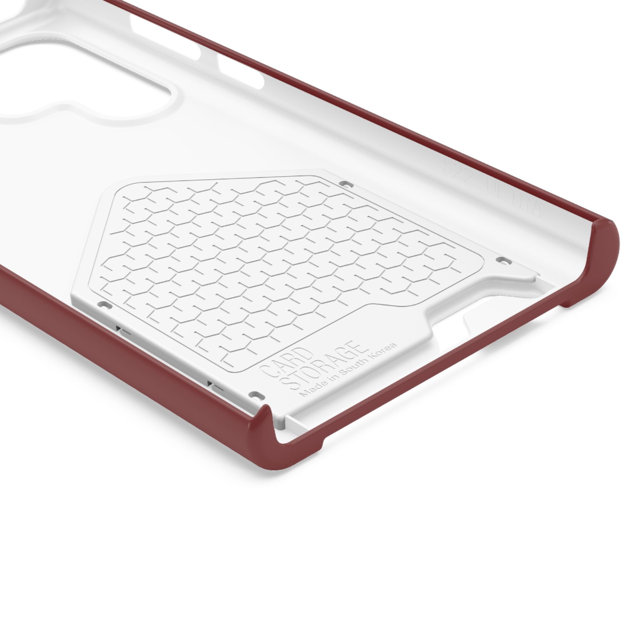 Dark Red Card-Holder Phone Case