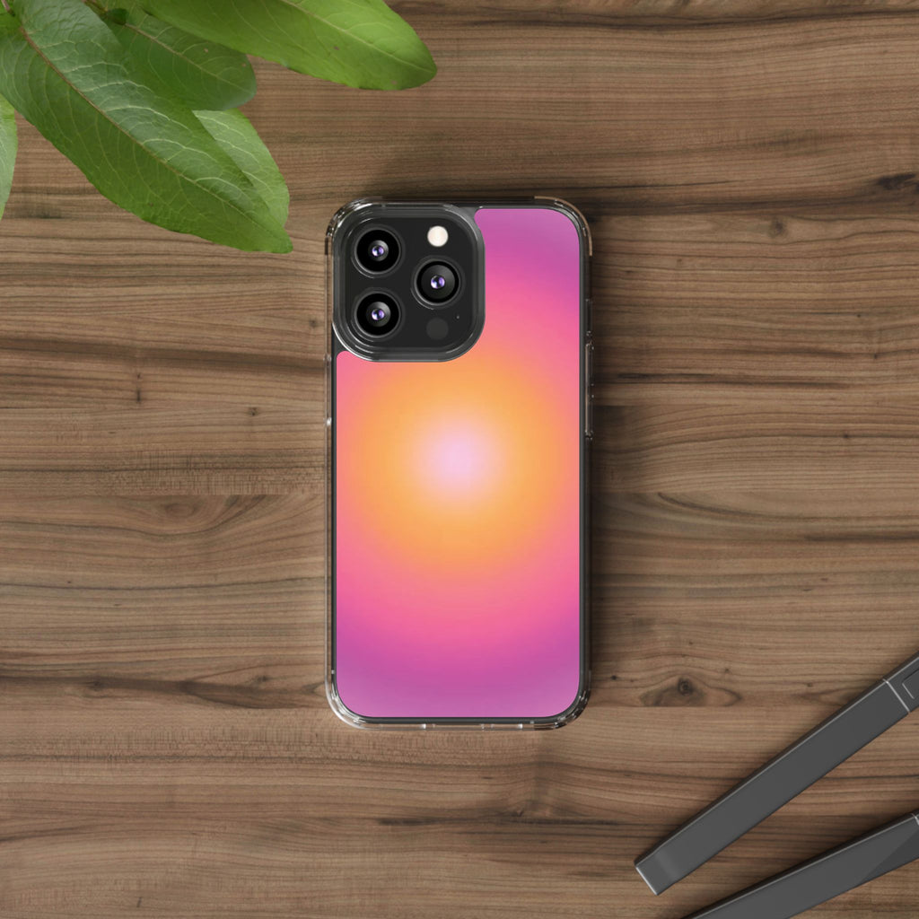 Sunset Gradient Clear Protective Cover
