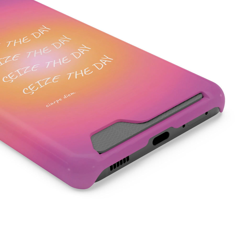 Sunburst 'Seize the Day' Phone Case with Card Holder