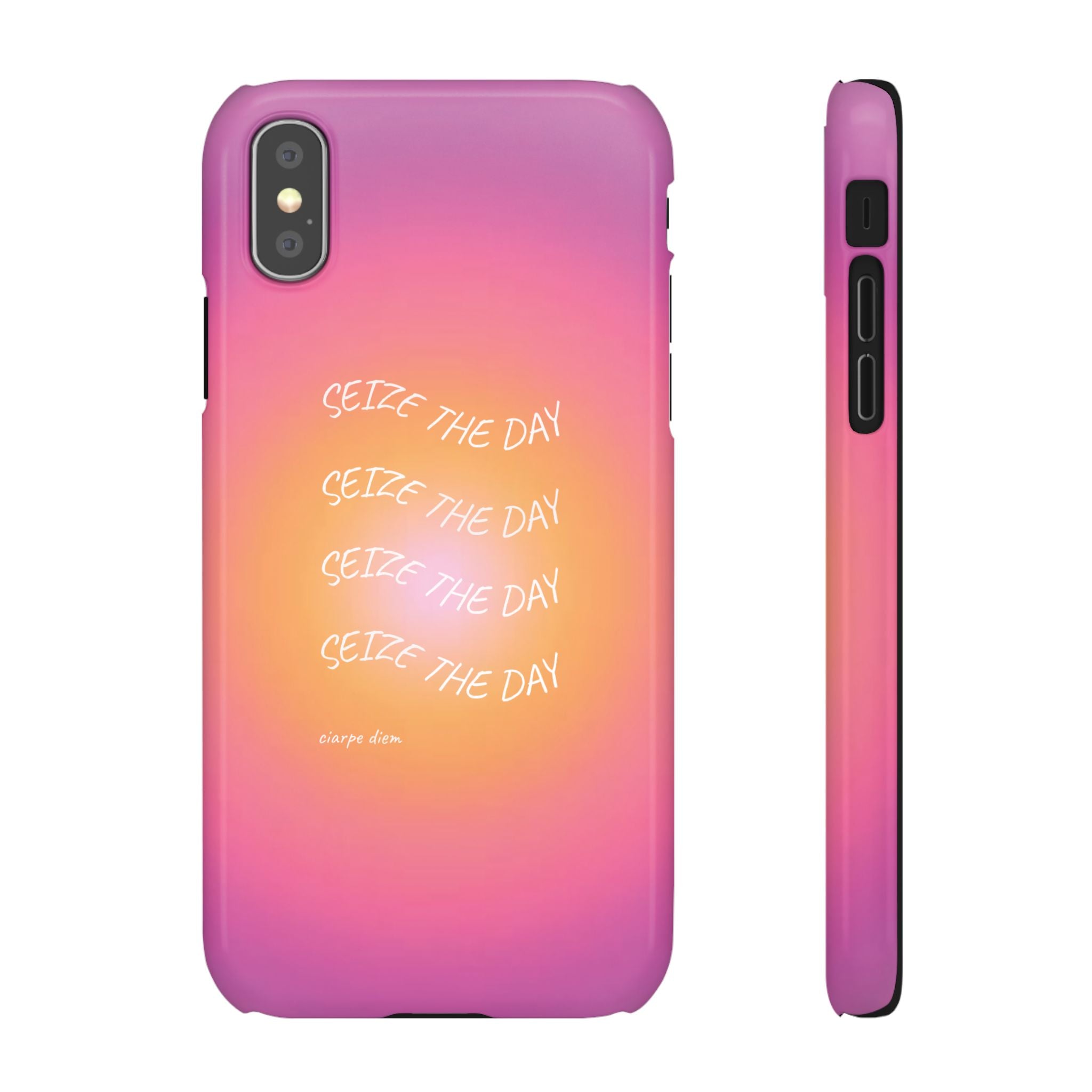 Carpe Diem Sunburst Gradient Snap Phone Case