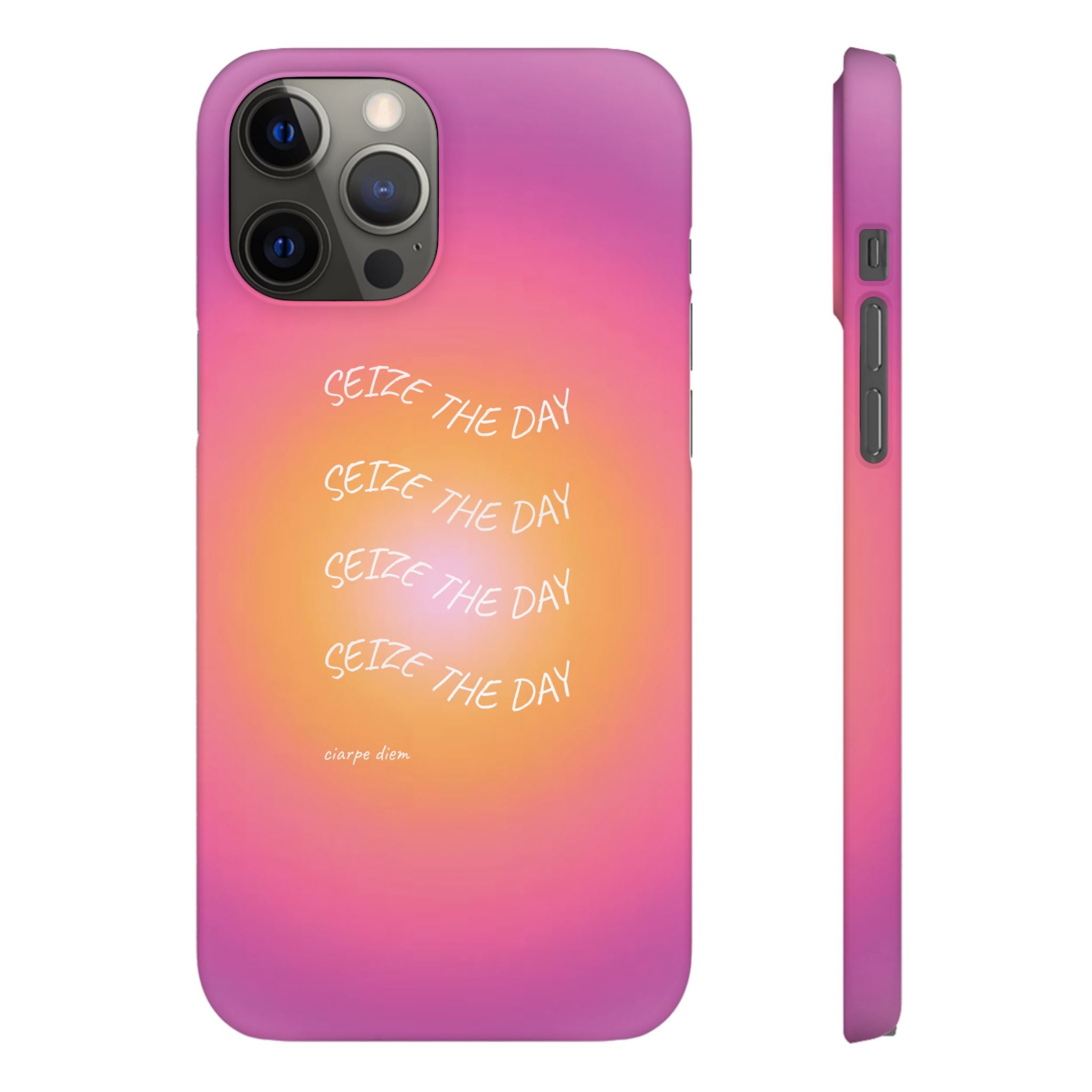 Carpe Diem Sunburst Gradient Snap Phone Case