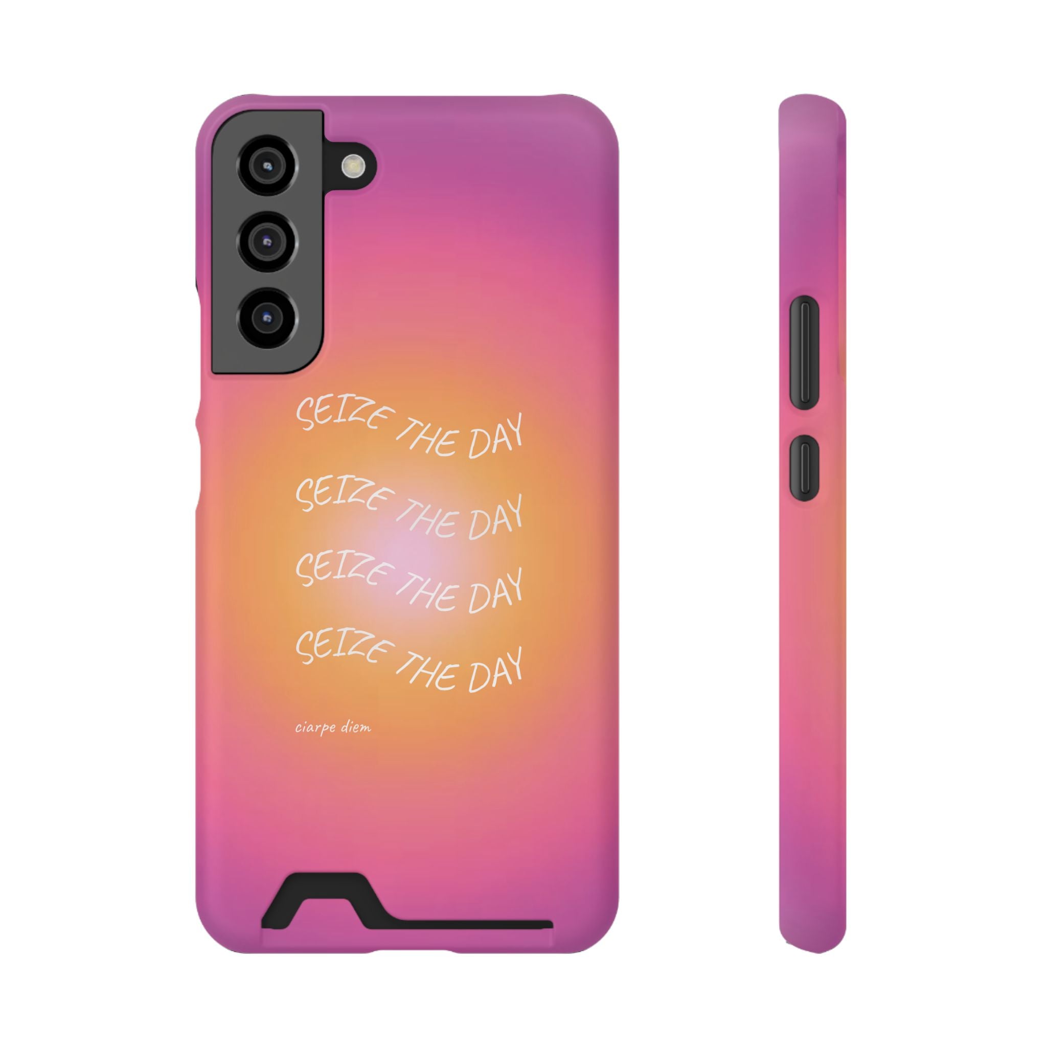 Sunburst 'Seize the Day' Phone Case with Card Holder
