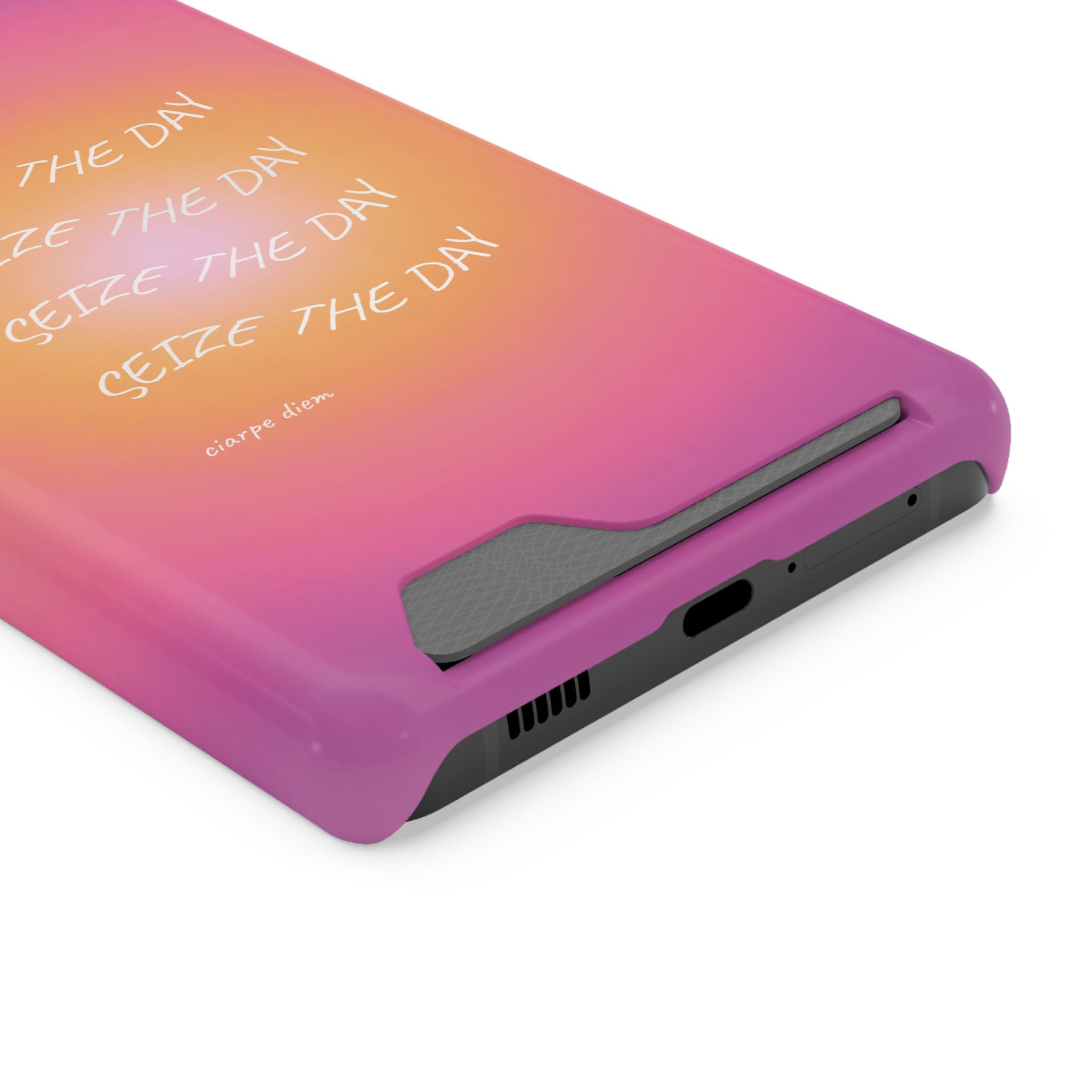 Sunburst 'Seize the Day' Phone Case with Card Holder