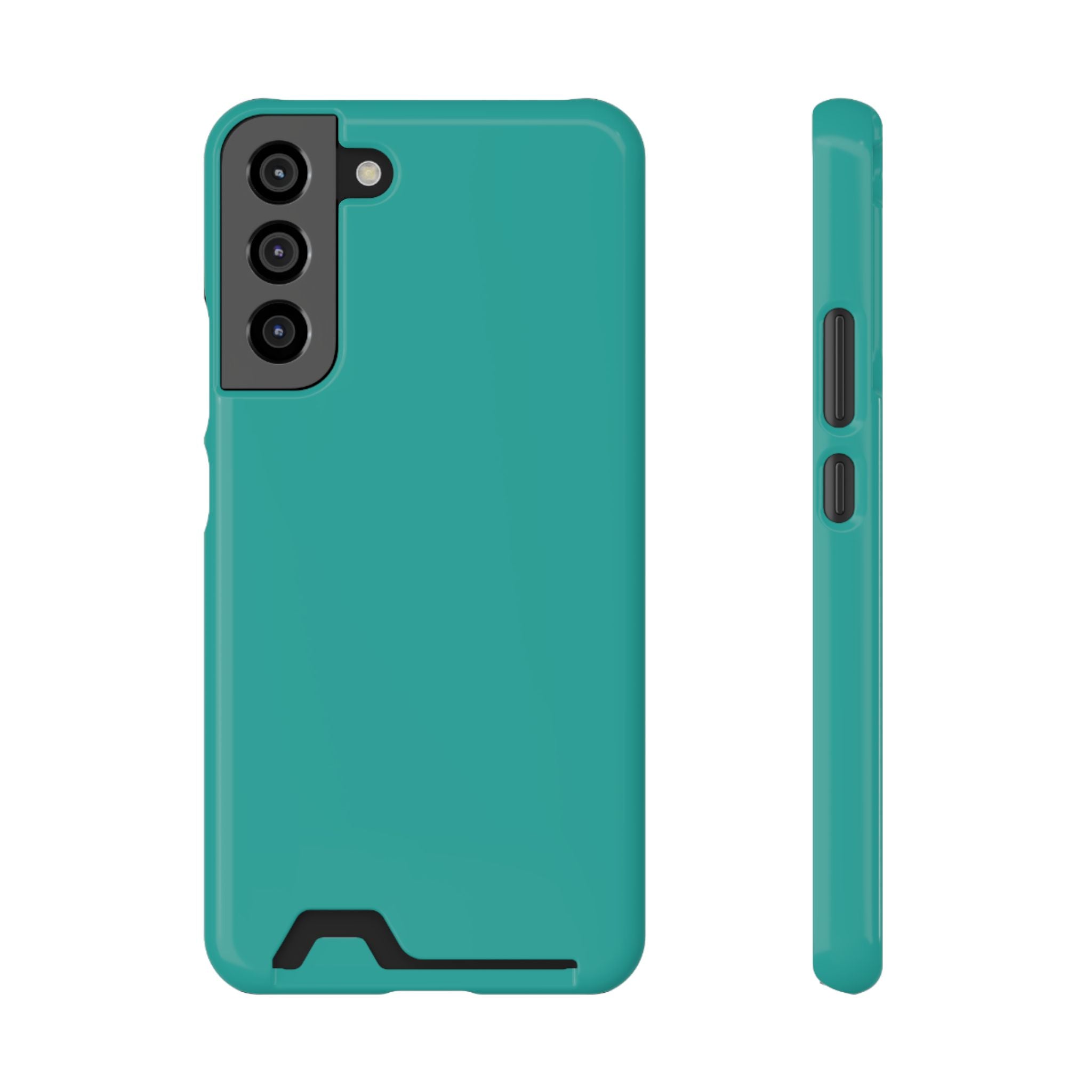 Teal Card-Holder Phone Case